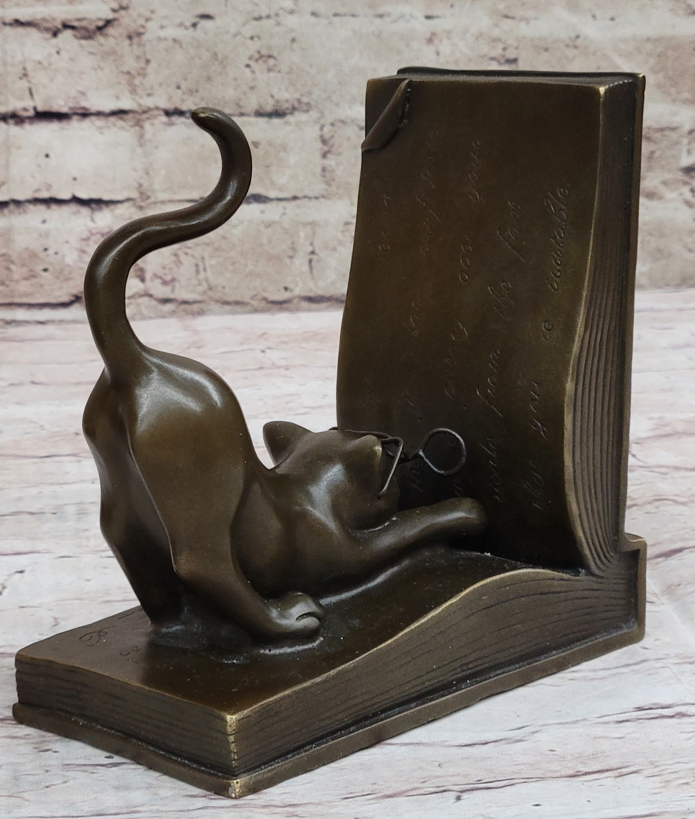 Frog Reading a Book Bronze Metal Sculpture Statue Decor Signed Art –  Bronzhaus