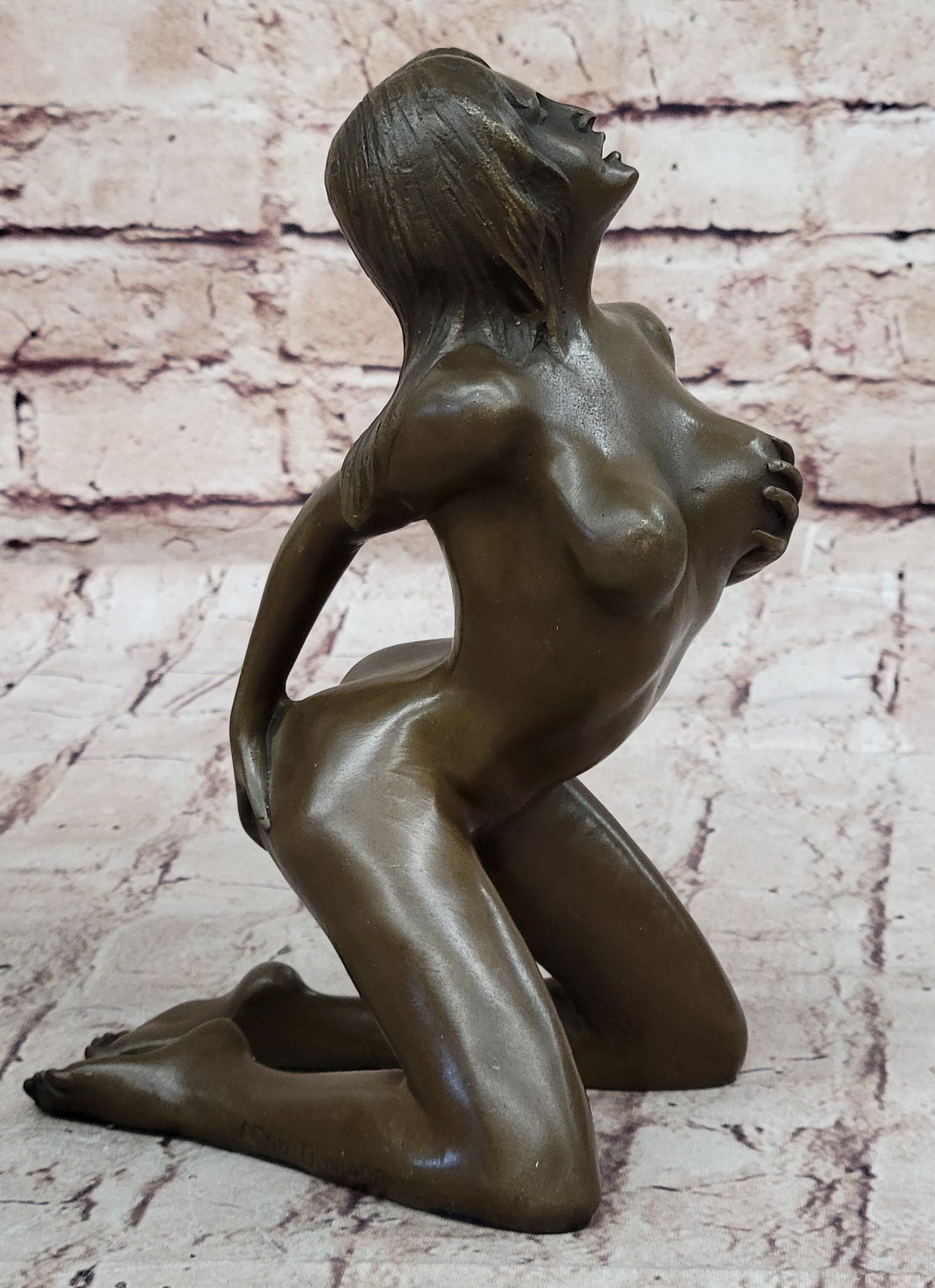 BRONZE EROTIC SCULPTURE NUDE ART SEX STATUE SIGNED DECO MARBLE FIGURINE  GIFT Art – Bronzhaus