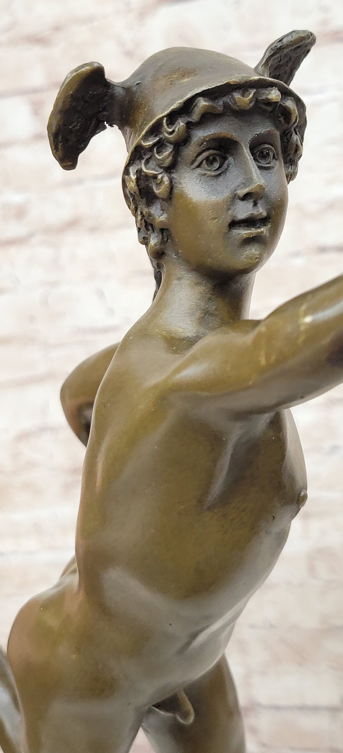 Stunning Mercury / Hermes Bronze - Signed B CELLINI - Marble Base ...