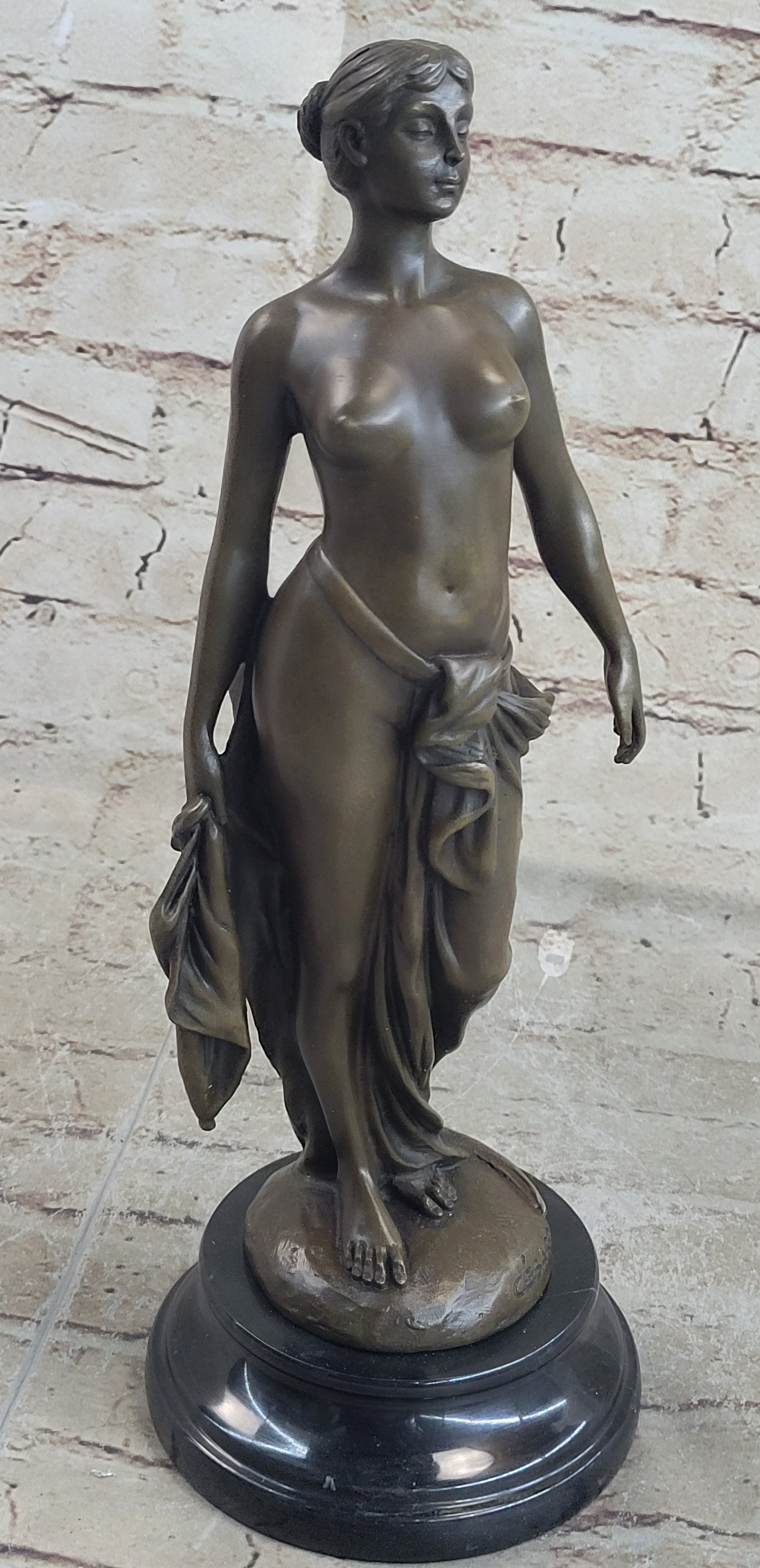  Hot Cast Nude Female Holding Whip Statue Figurine Bronze  Sculpture FigureÊå