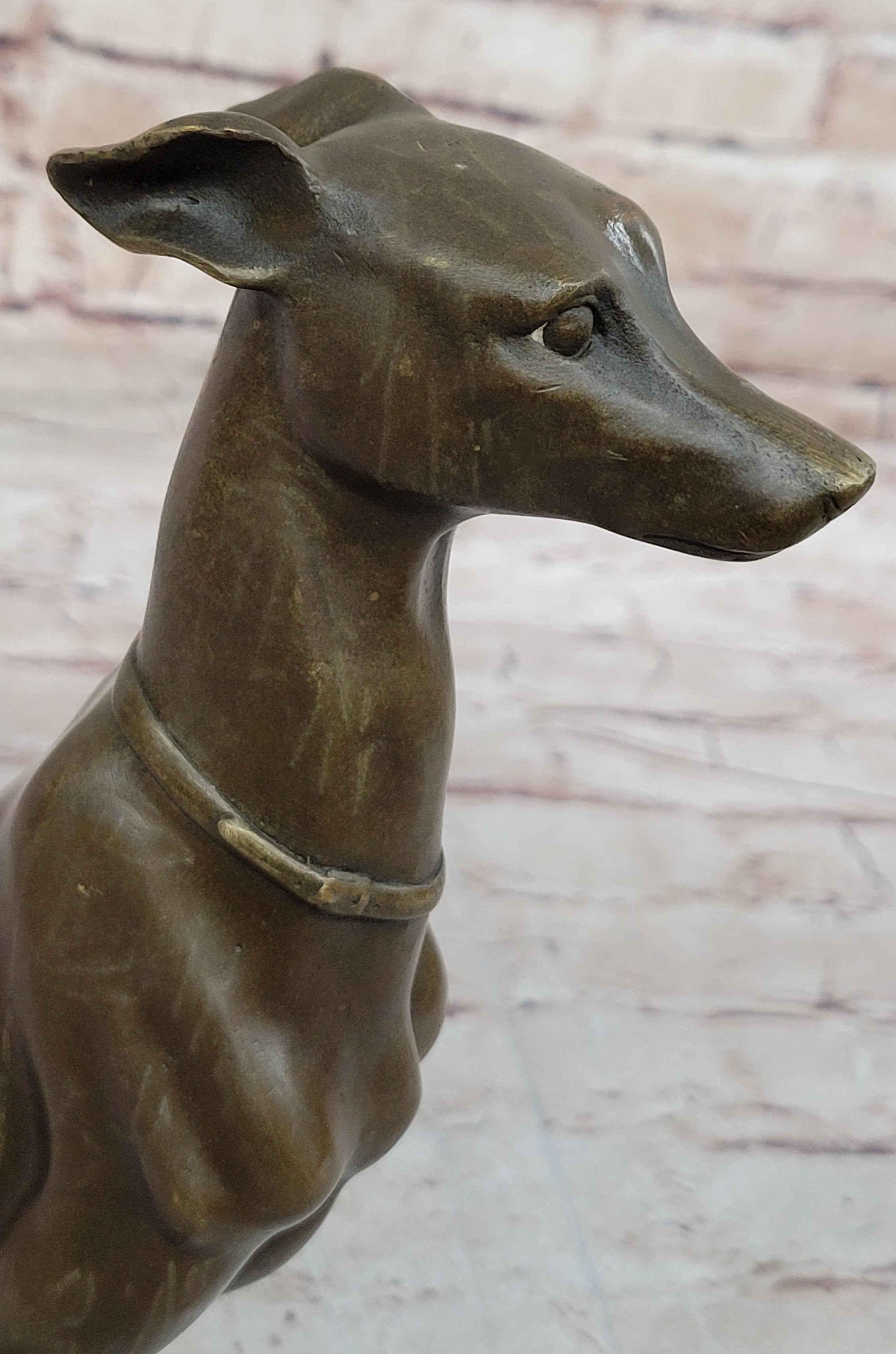 Vtg Greyhound Whippet Brass retailer Statue 5