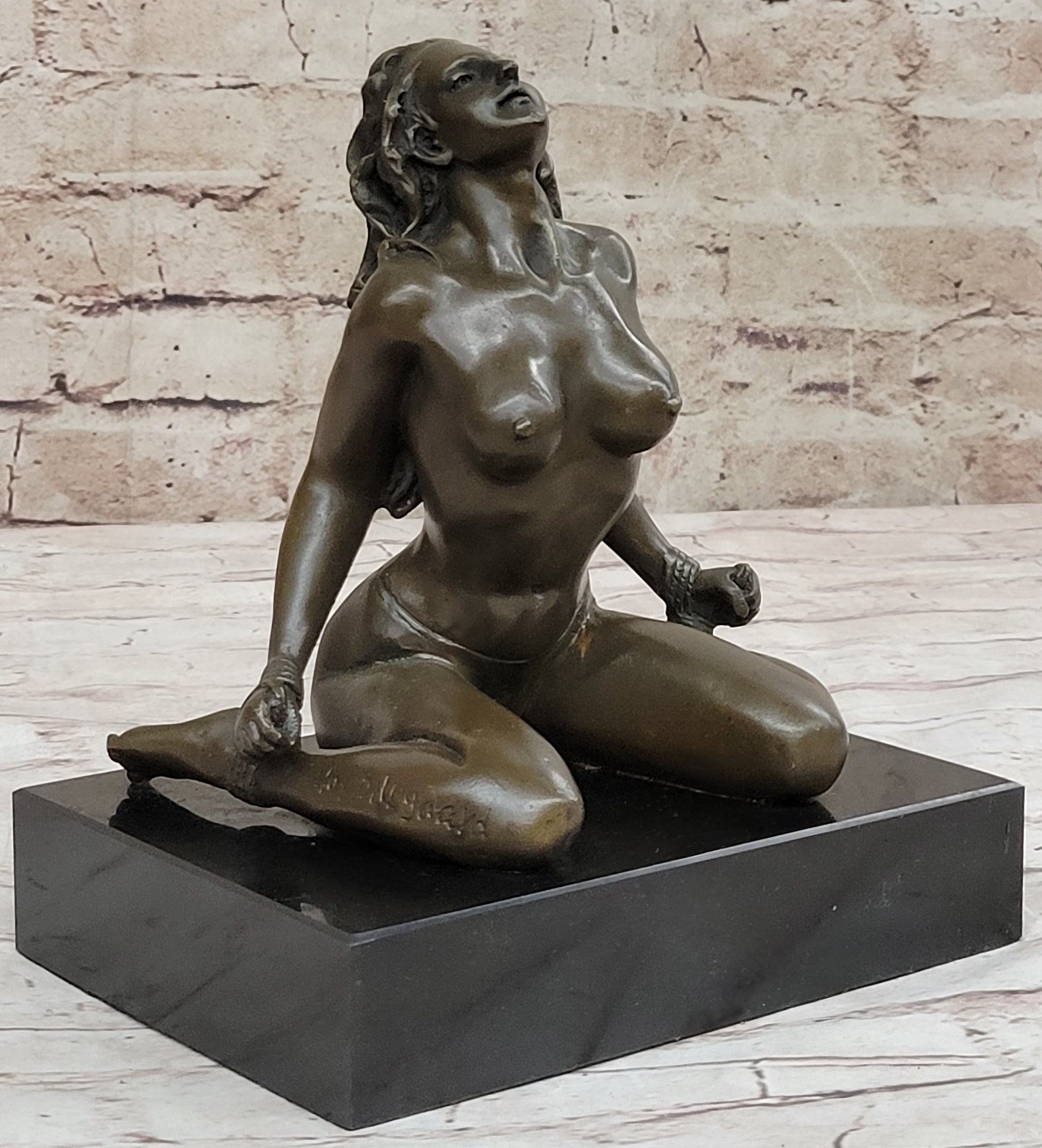 Signed Original Hot Cast Wicked Sex Game Bondage Girl Bronze Sculpture  Figurine – Bronzhaus