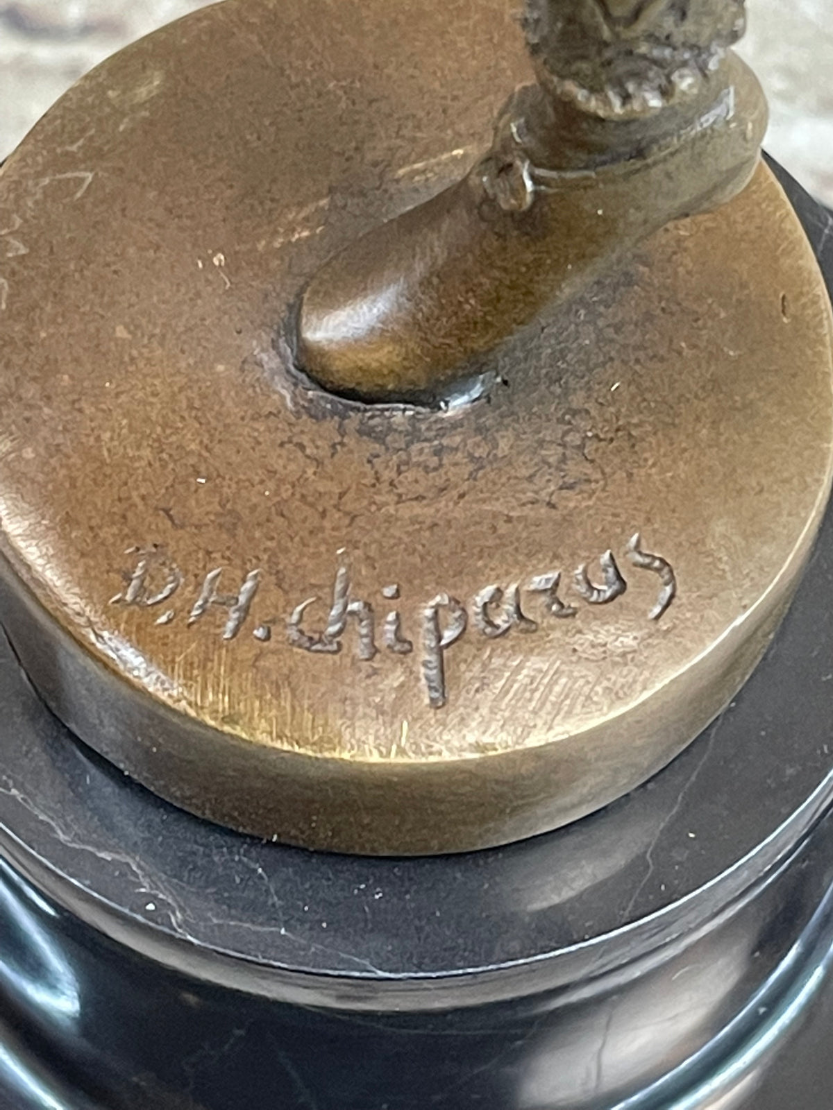 Signed D.H Chiparus Napolean Dancer Bronze Marble Statue Sculpture ...
