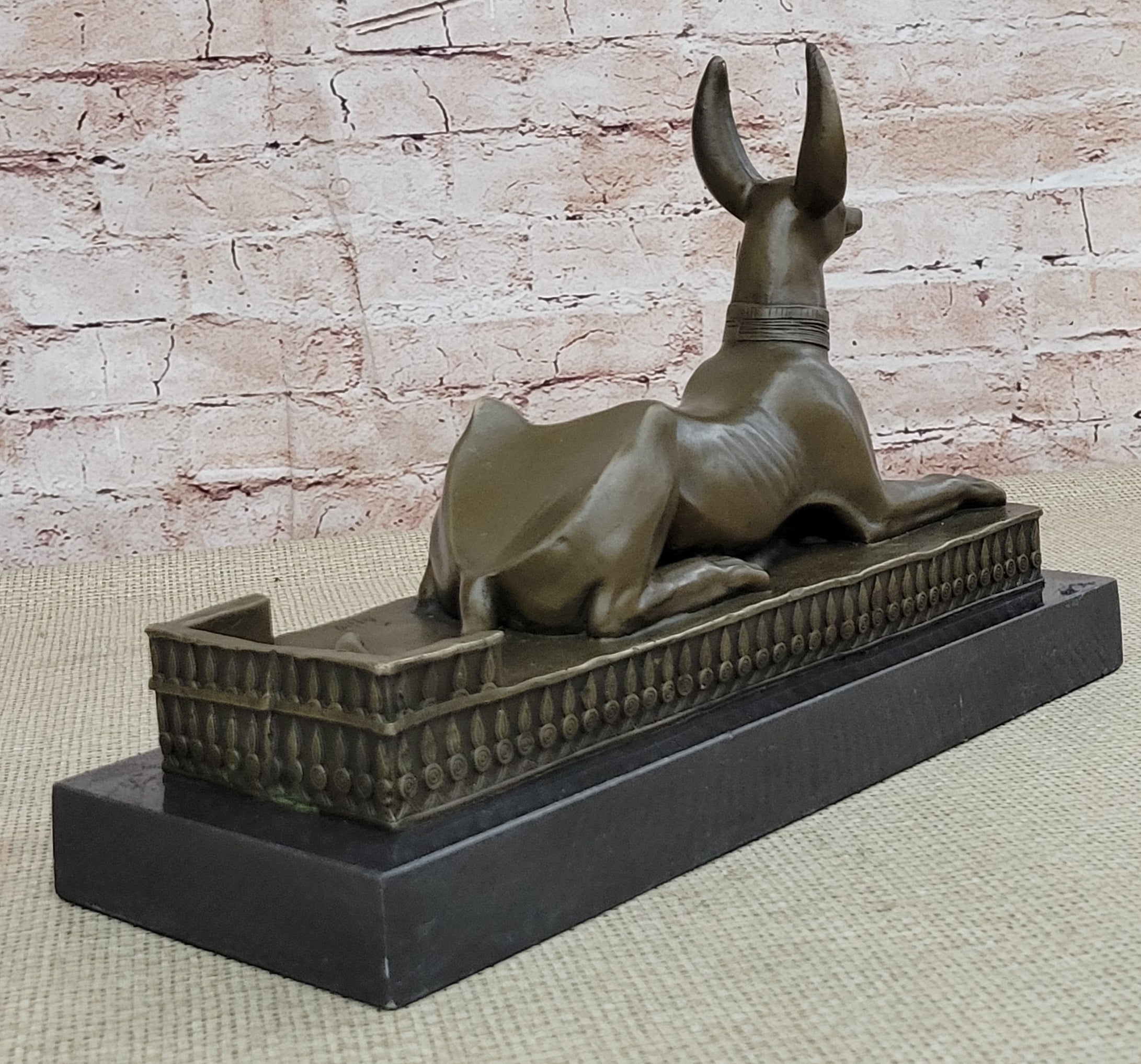 Statue of Mythology Jackal Anubis Stock Photo - Image of life