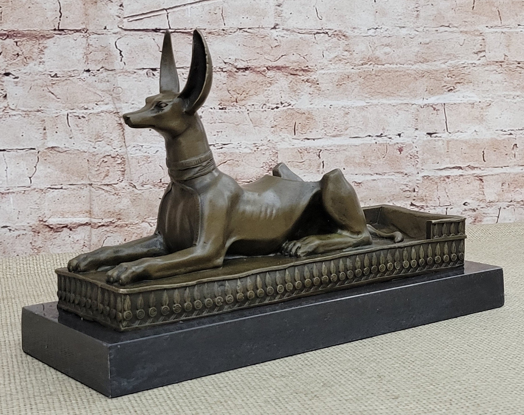 Statue of Mythology Jackal Anubis Stock Photo - Image of life