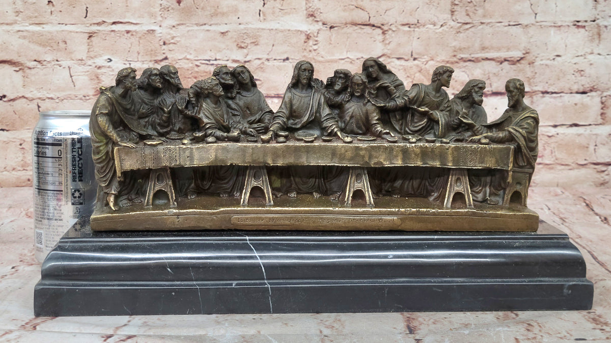 The Last Supper by Leonardo Da Vinci Bronze Sculpture Art Jesus Christ ...