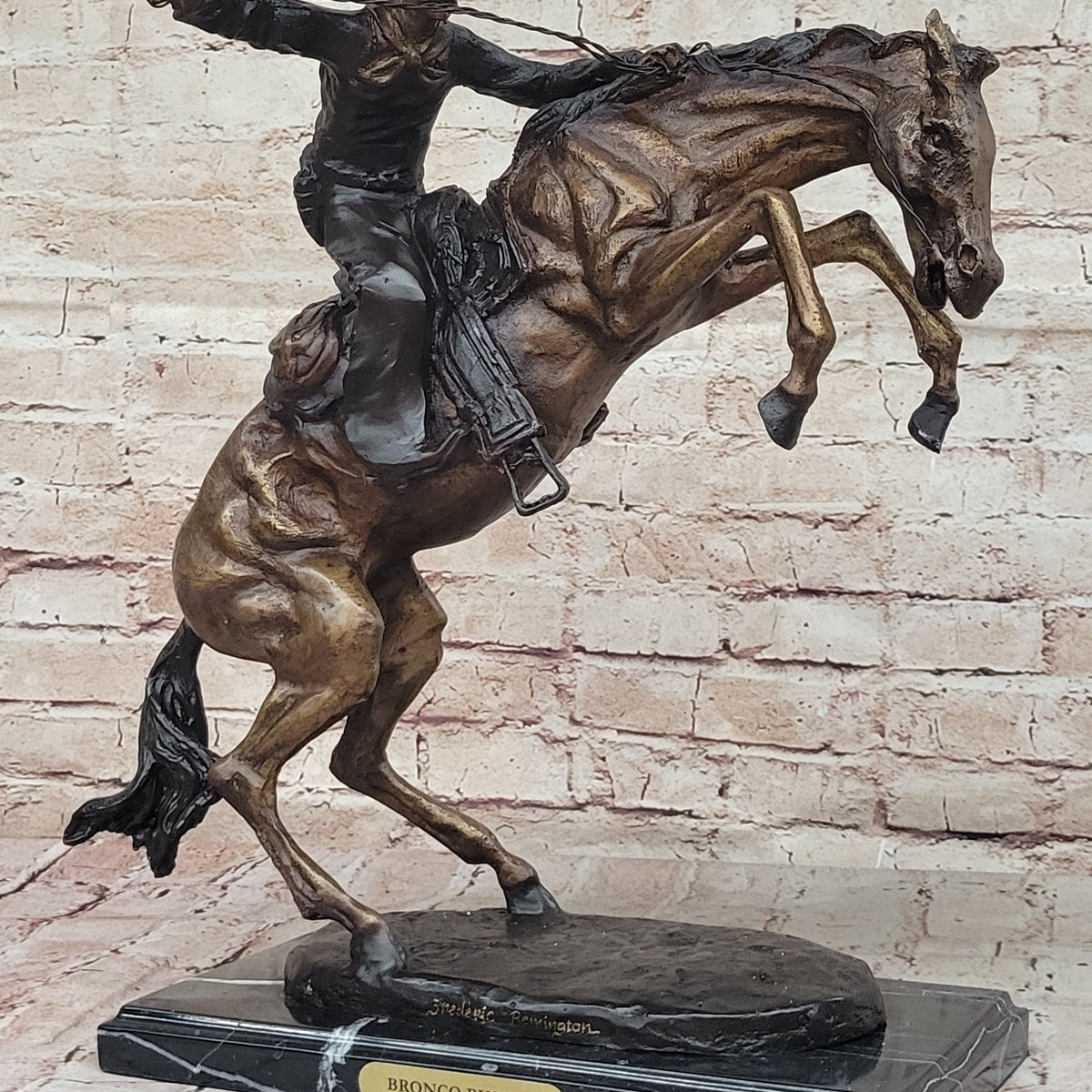 Bronco Buster by Frederic Remington Bronze Statue Sculpture Western Co ...