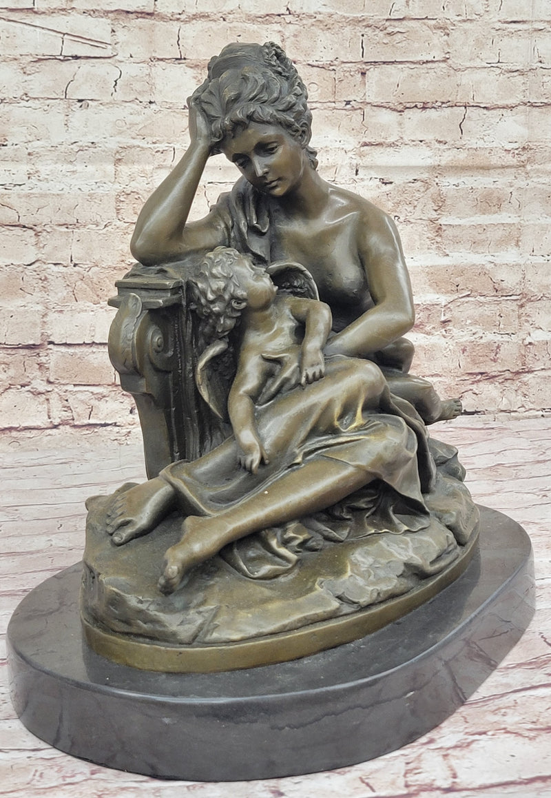 Mother and Child by Carrier Belleuse Bronze Sculpture