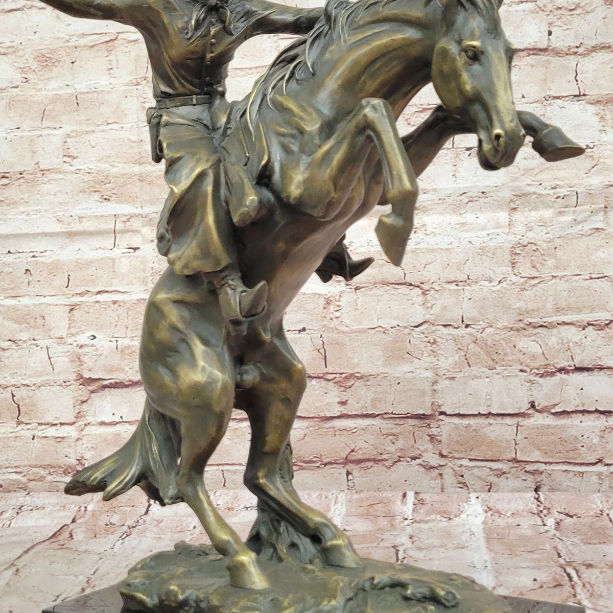 Hand Made Bronco Buster by Fredrick Remington Bronze Sculpture Statue ...