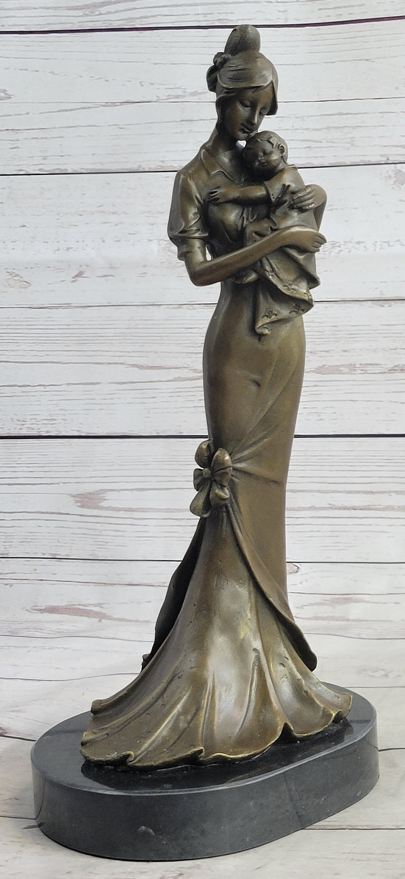 Aldo Vitaleh Mother and Child Bronze Sculpture
