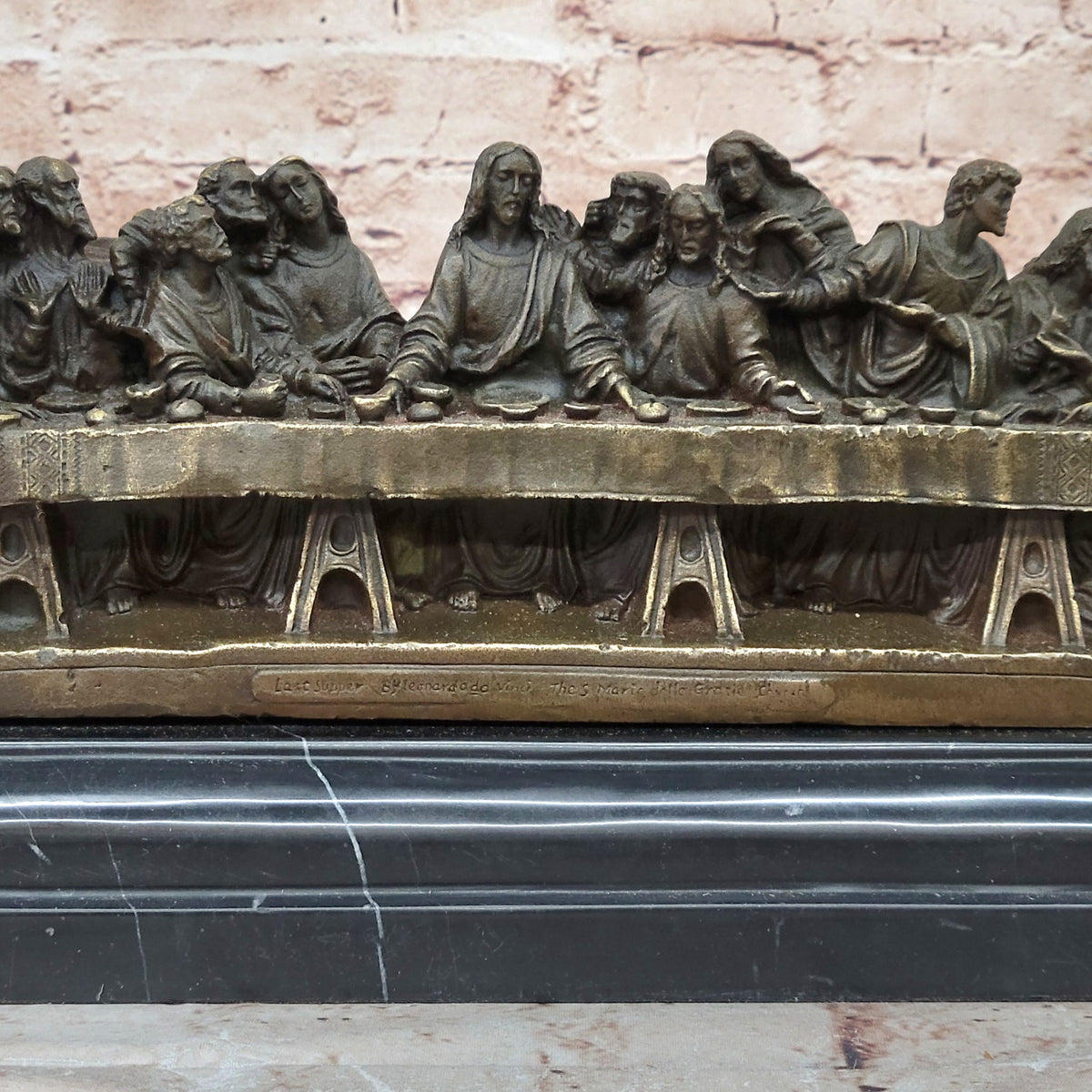The Last Supper by Leonardo Da Vinci Bronze Sculpture Art Jesus Christ ...