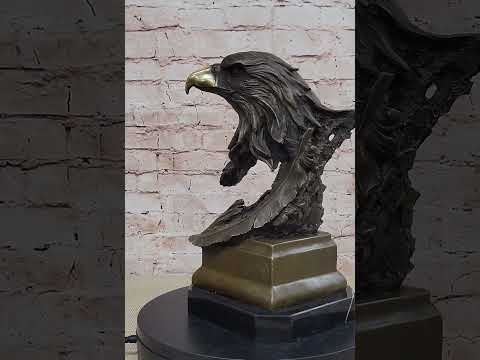 Original Life Size American Bald Eagle Bronze Bust Sculpture Extra ...