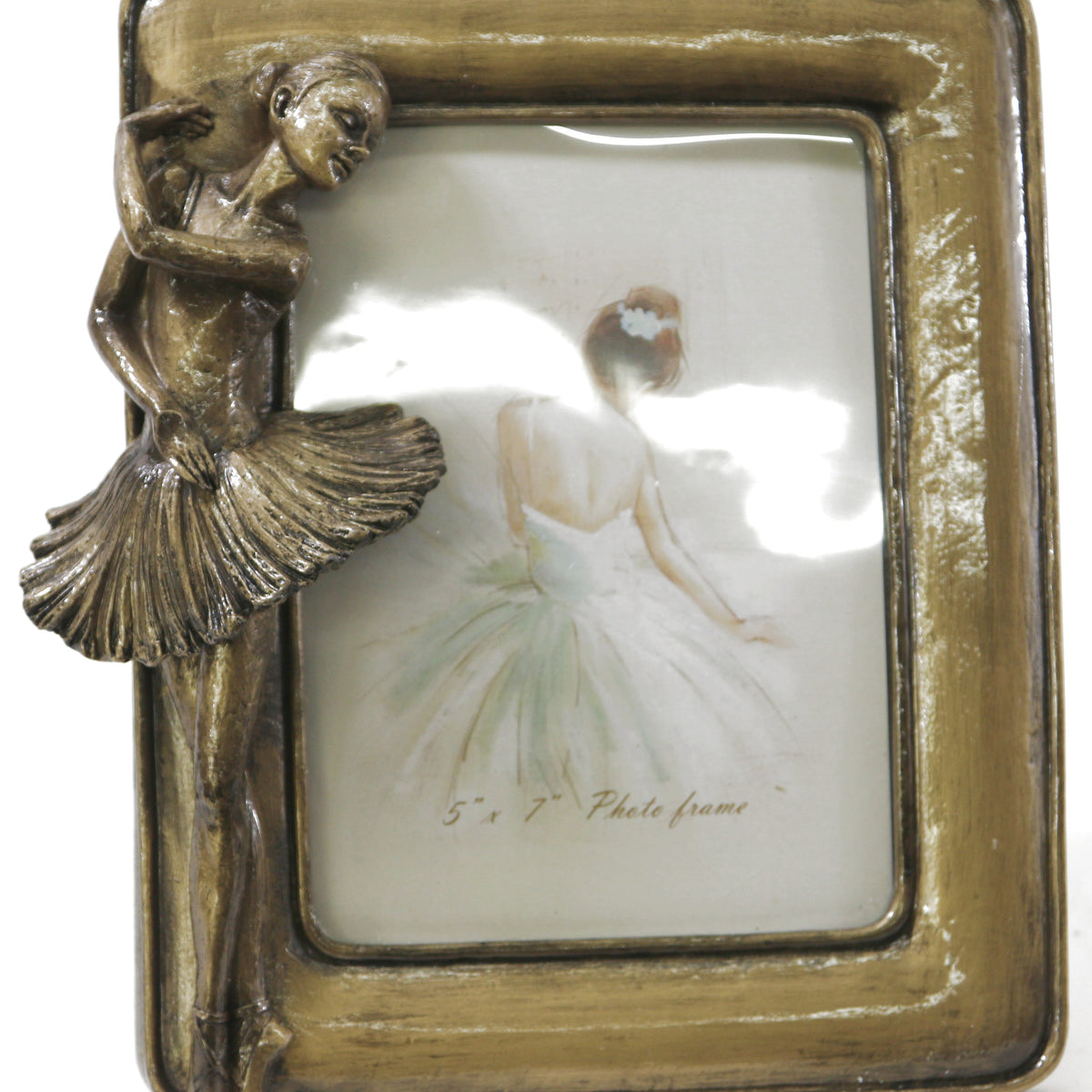 Handcrafted Picture Frame Bronzed Ballerina Sculpture Statue Figurine ...