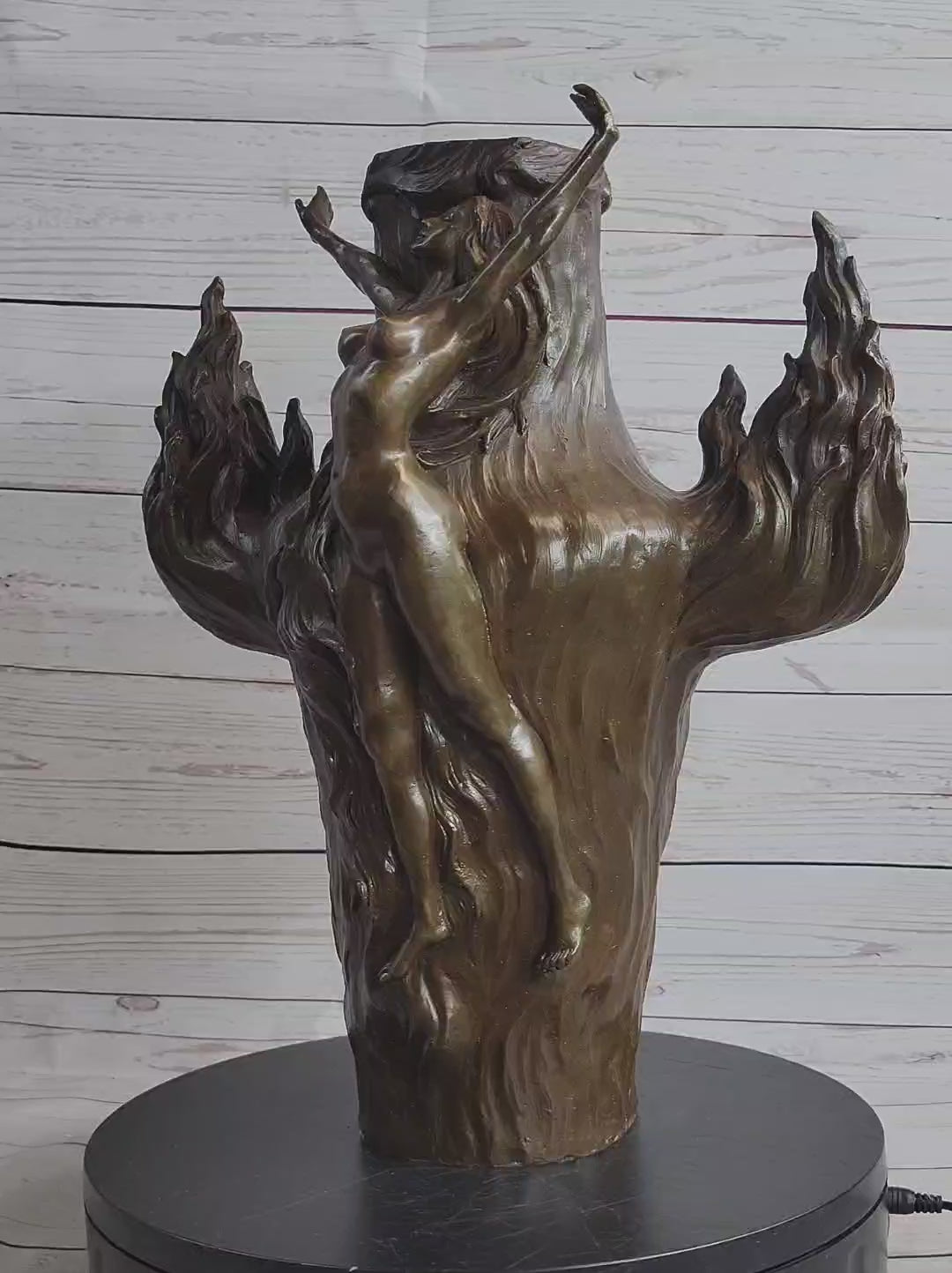 Large Hot Cast Exquisite Nude Nymph by Chalon Bronze Statue