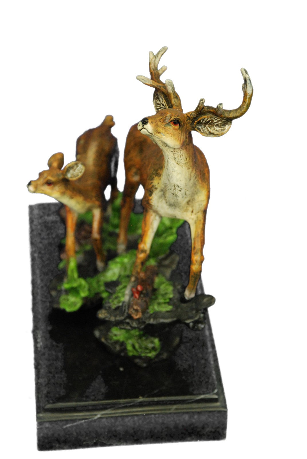 Bronze Sculpture Deer Fawn Stag Buck Family Decor Statue Figurine Figure  Decor