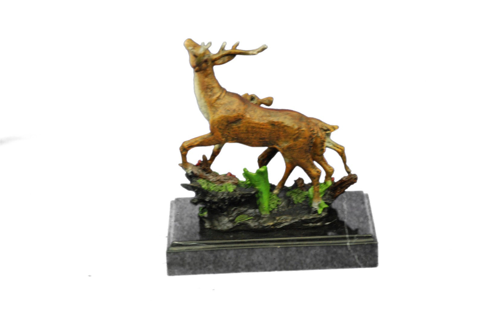 Bronze Sculpture Deer Fawn Stag Buck Family Decor Statue Figurine Figure  Decor