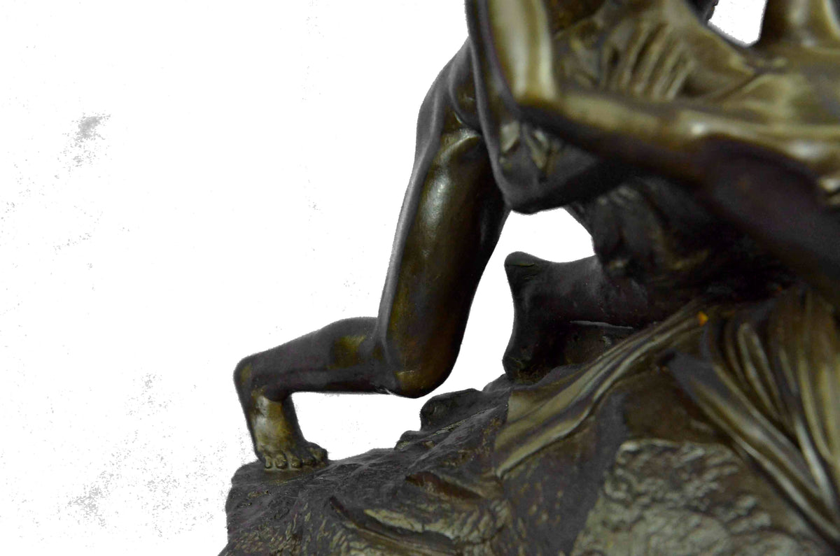 Zephyrus & Psyche Lovers Bronze Statue with Marble Base Hot Cast Figur ...