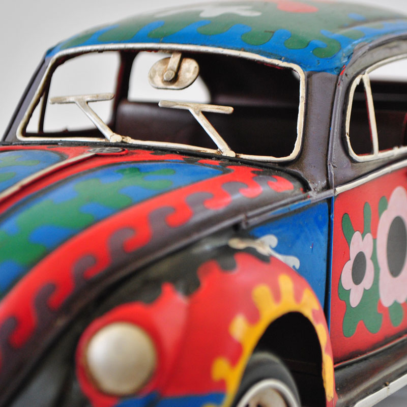 1934 Colorful VW Beetle With Flower Decoration 1:12 Scale Model Automo –  Bronzhaus