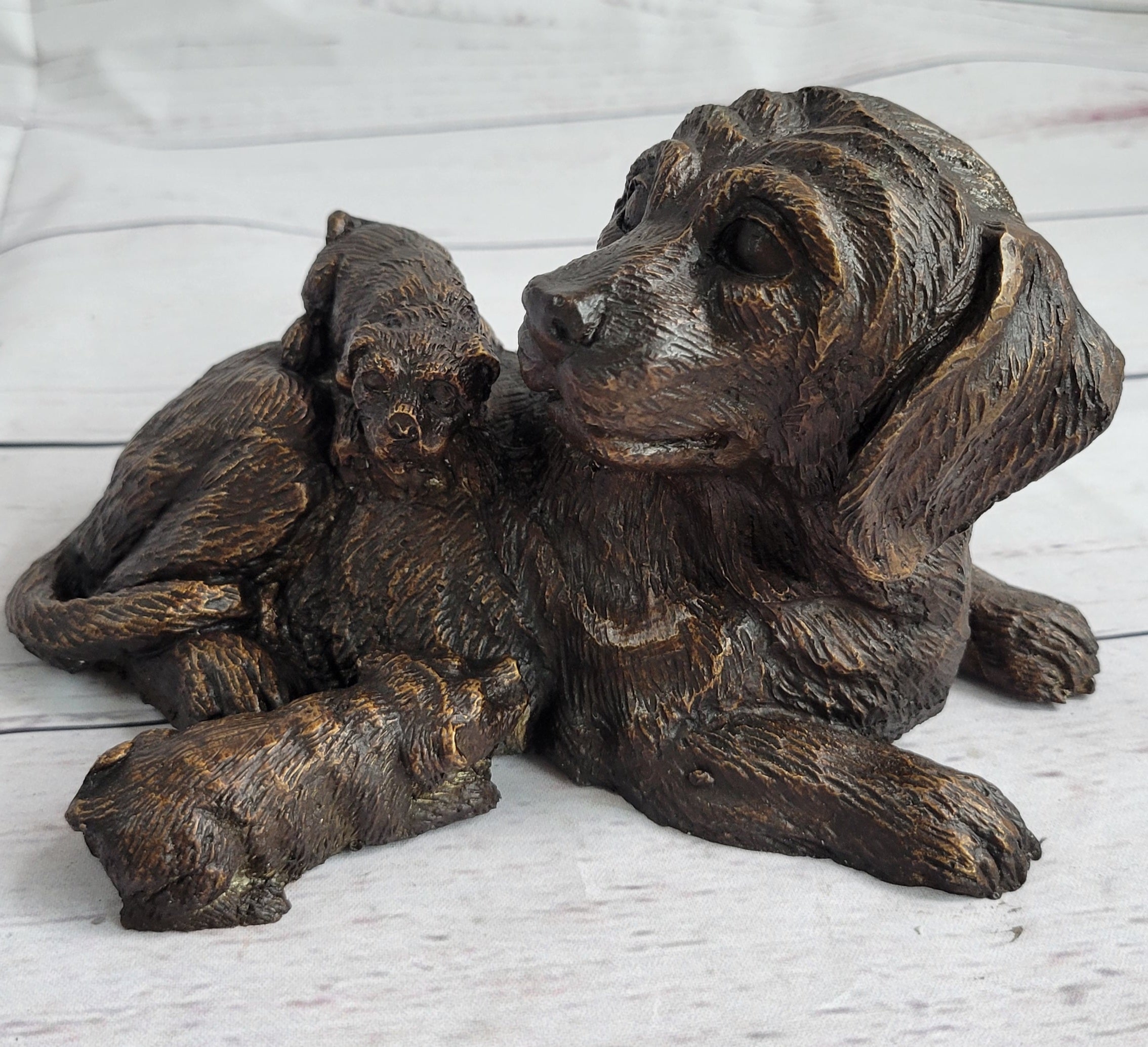 Bronze store labrador figurines