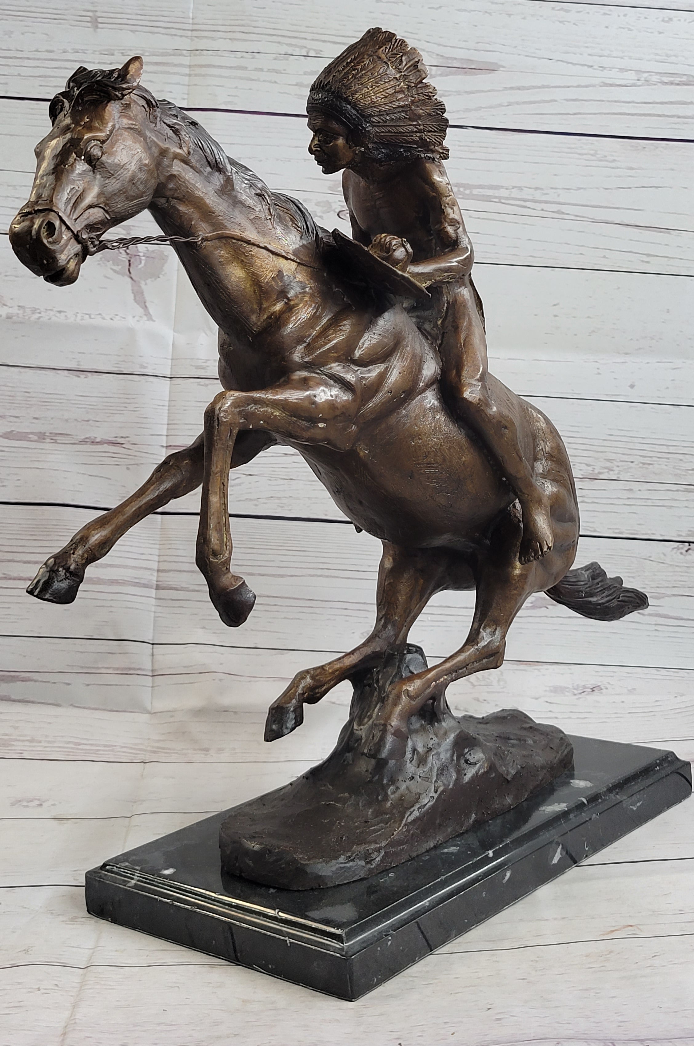 Native American Warrior On Horse