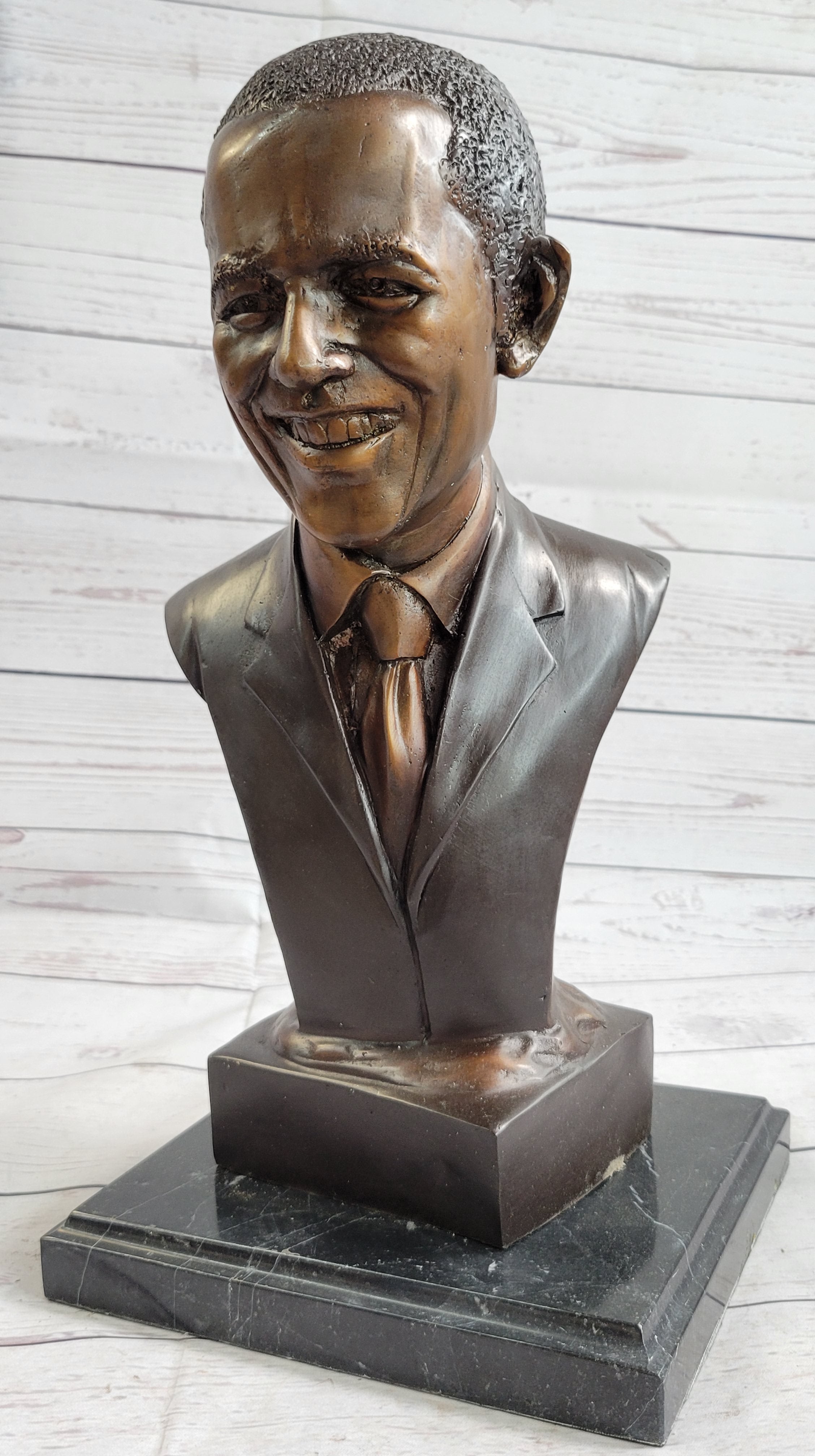 Obama Statue Barack Hussein Obama President of the United States Bronze Metal Bust ...