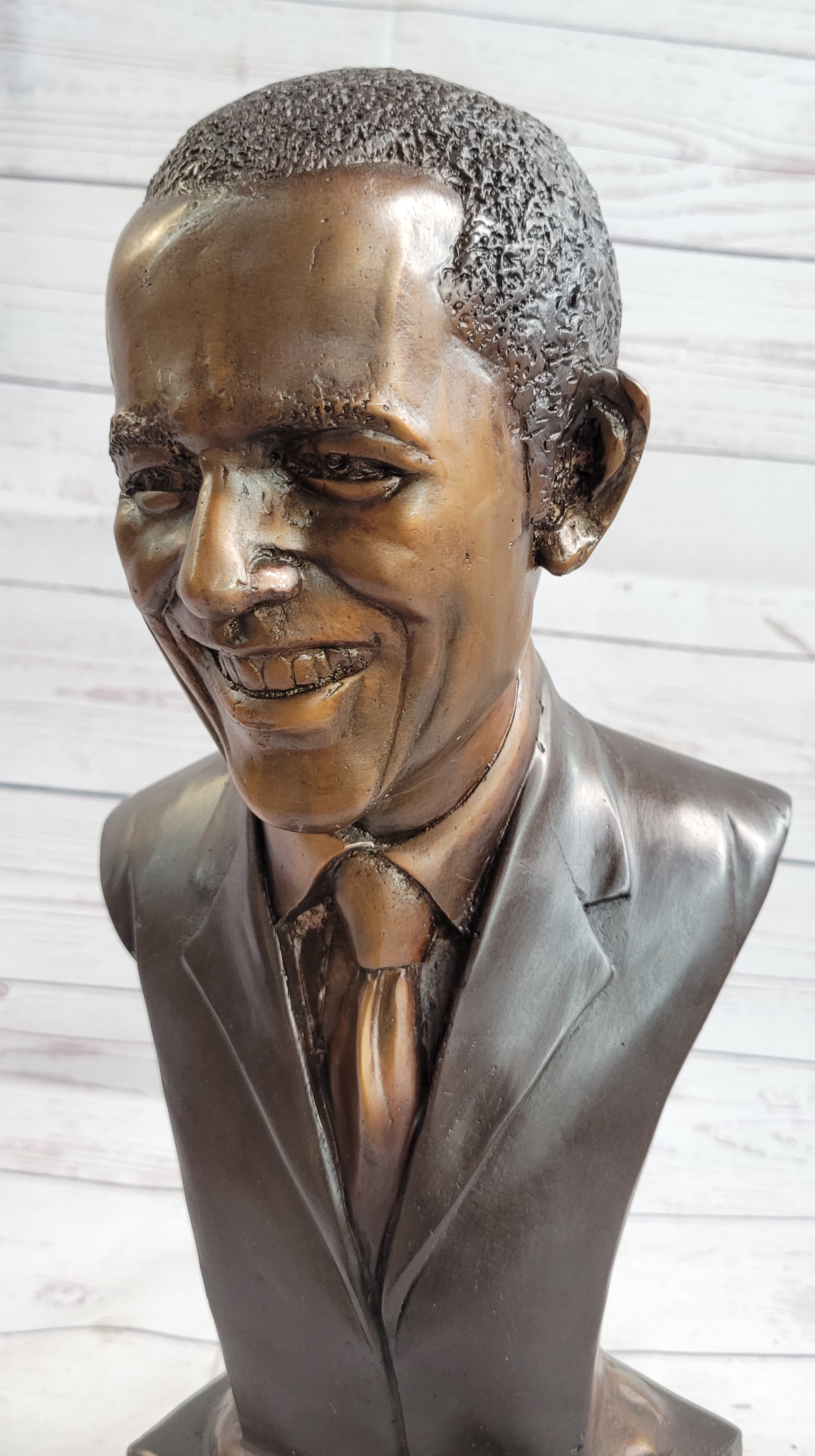 Obama Statue Barack Hussein Obama President of the United States Bronze Metal Bust ...
