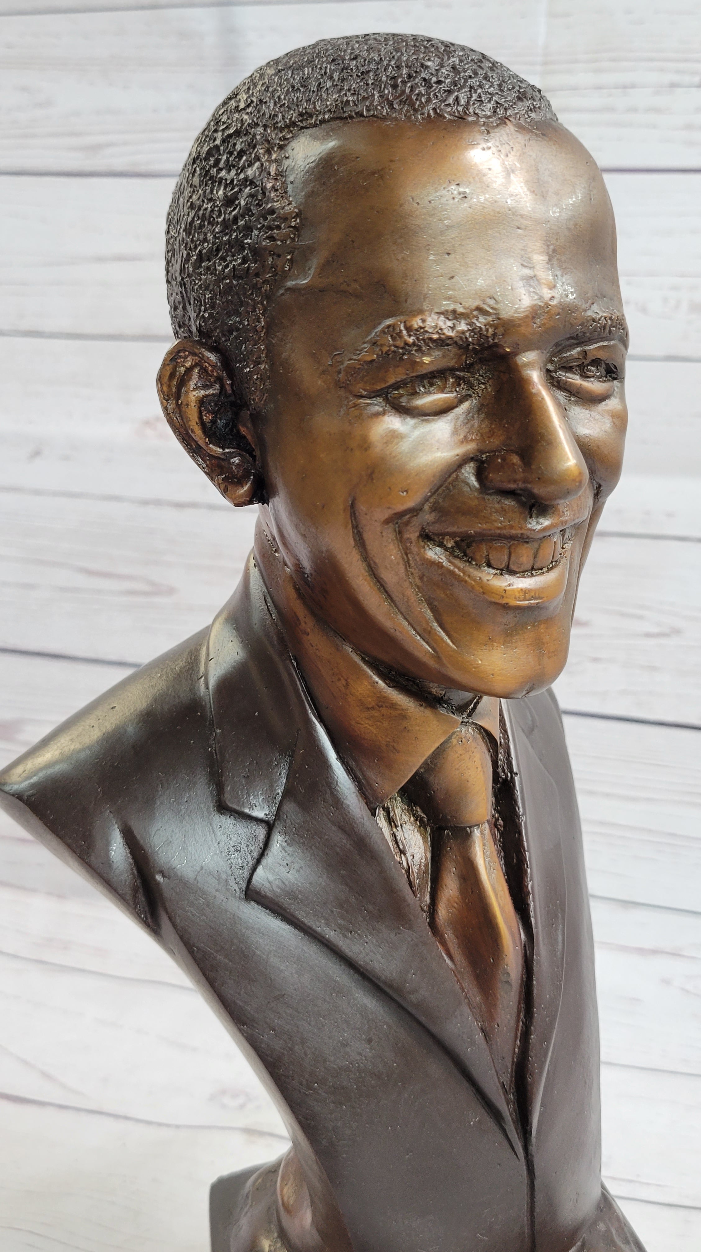 Obama Statue Barack Hussein Obama President of the United States Bronze Metal Bust ...