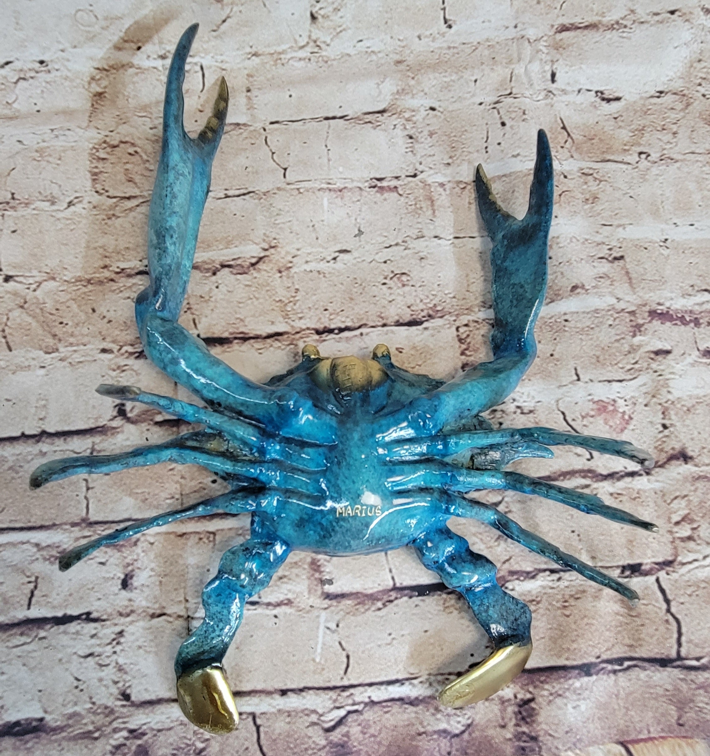 Crawling Crab Abstract Metal Wall Sculpture