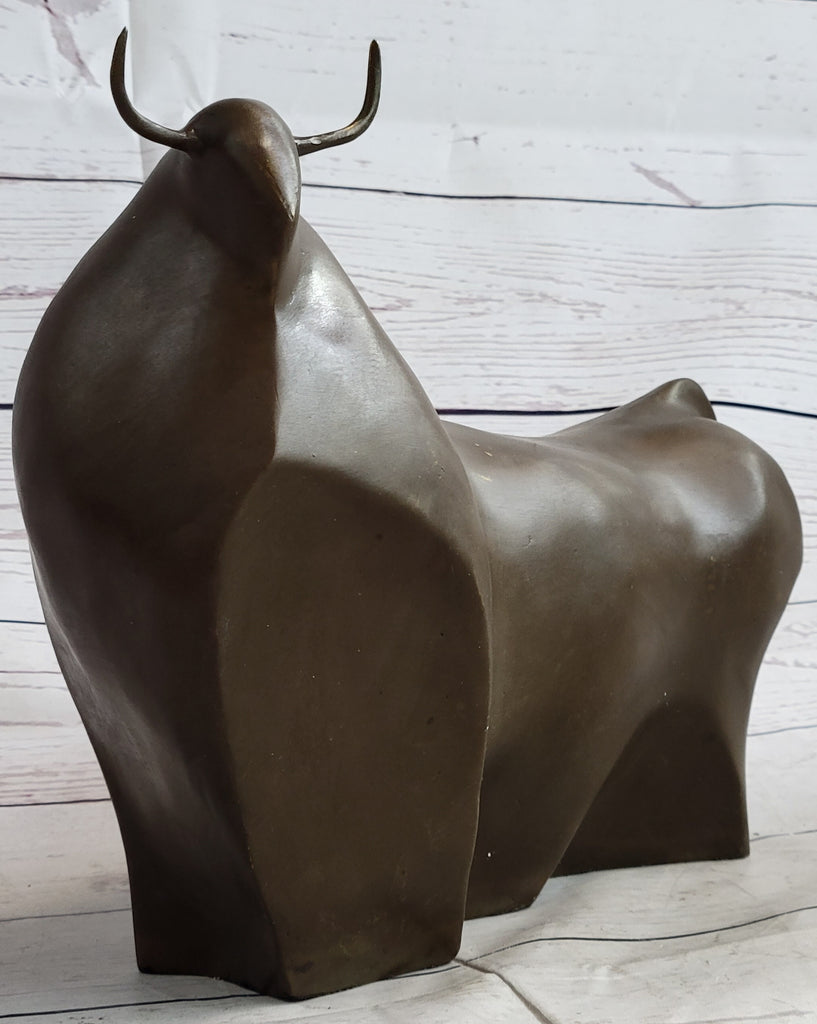 Modern Art Abstract Bull Bronze Figurine Botero Statue Sculpture Figur