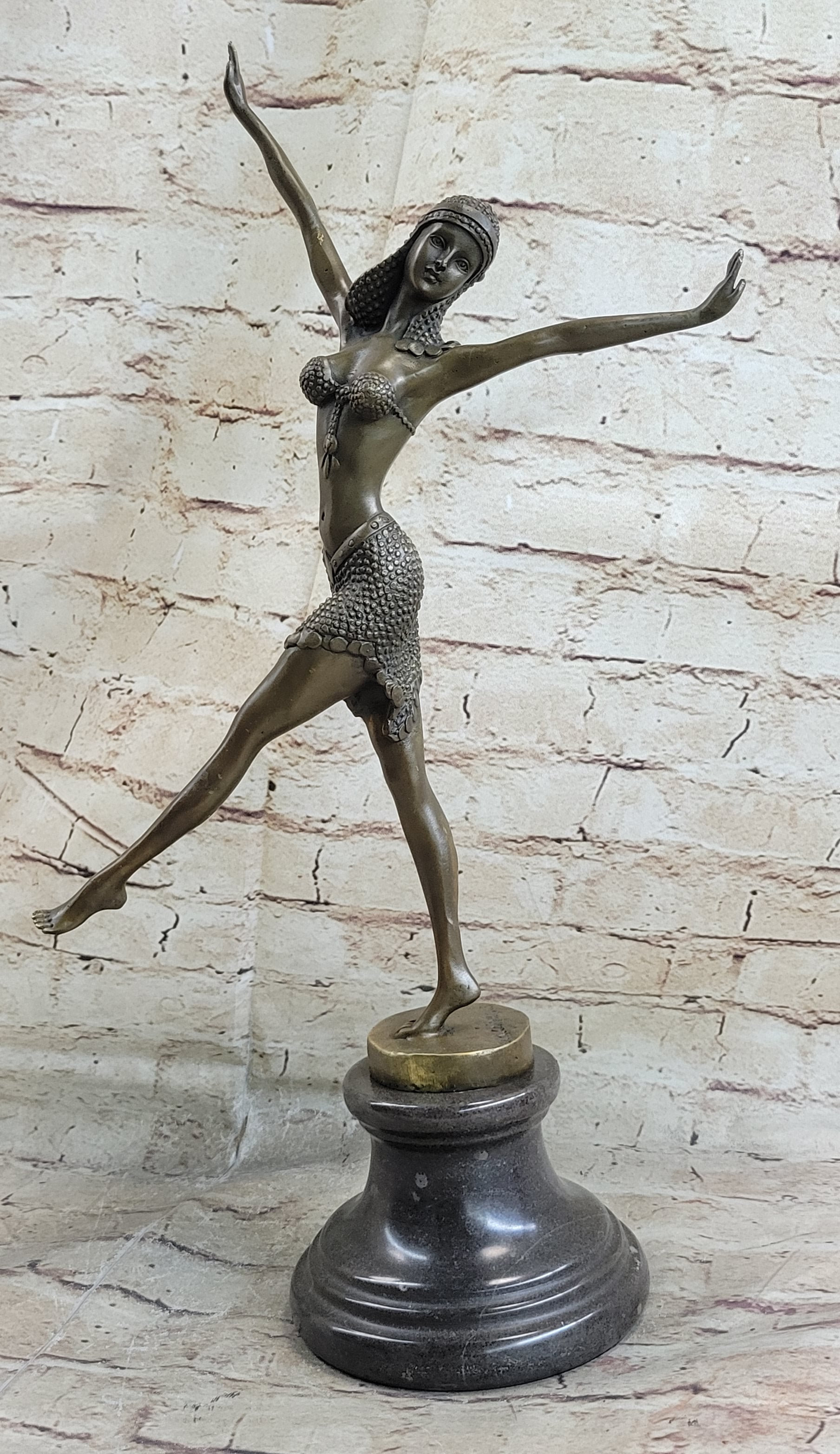 Stunning brass dancing girl sculpture for Decor and Souvenirs