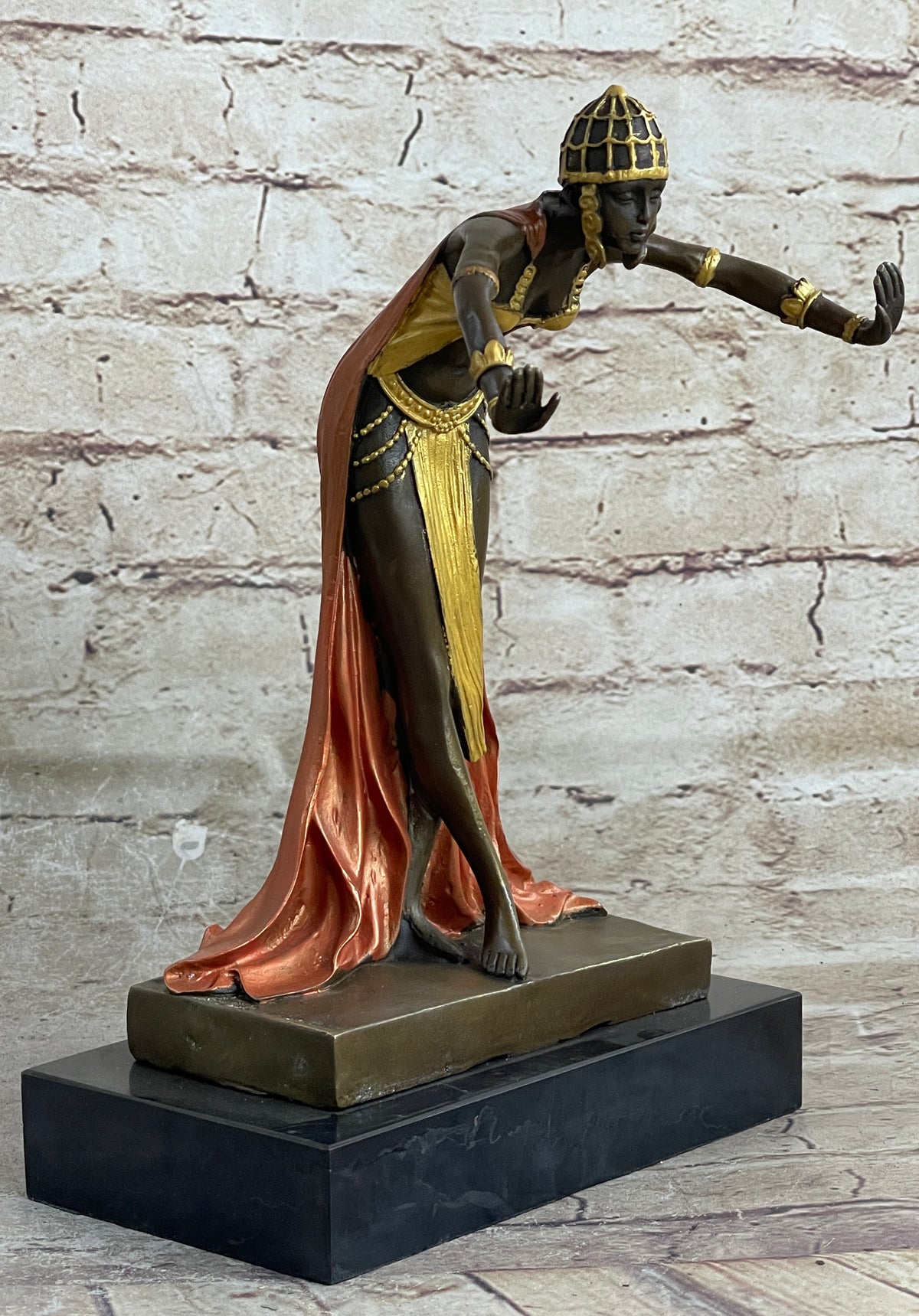 Egyptian Princess by French Artist J.R Colinet Genuine Bronze Sculptur ...