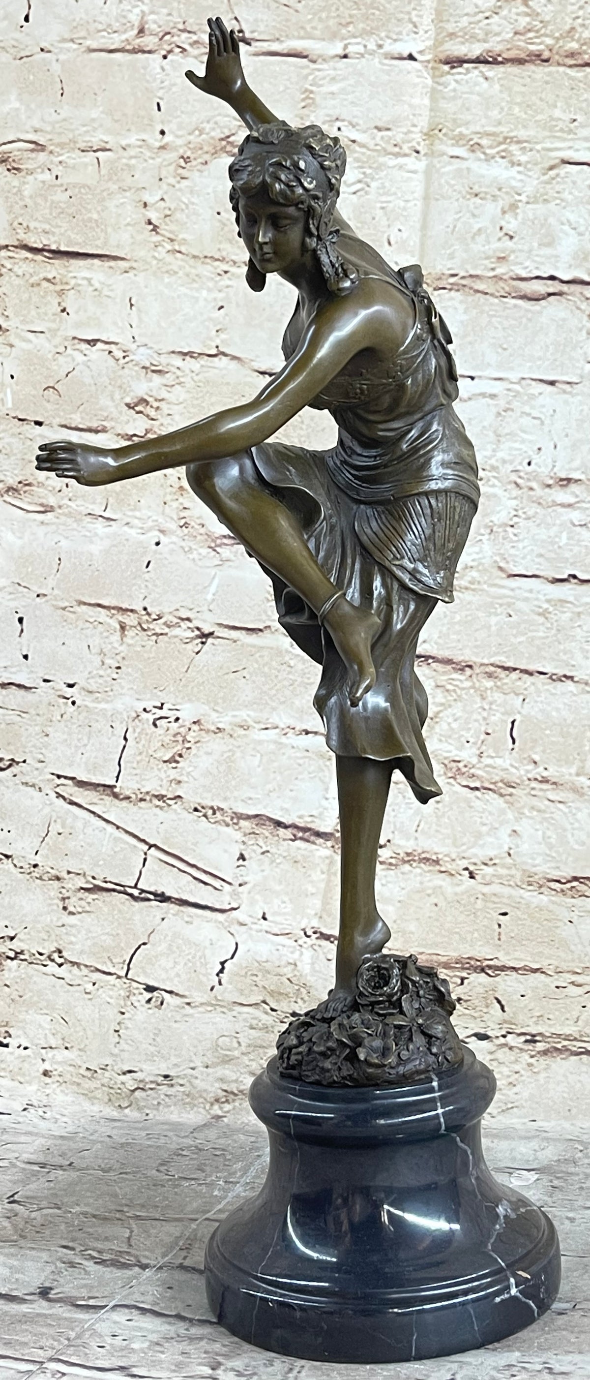 CLAIRE COLINET FRENCH LOST WAX DANCER BRONZE SCULPTURE HOT CAST FIGURI ...