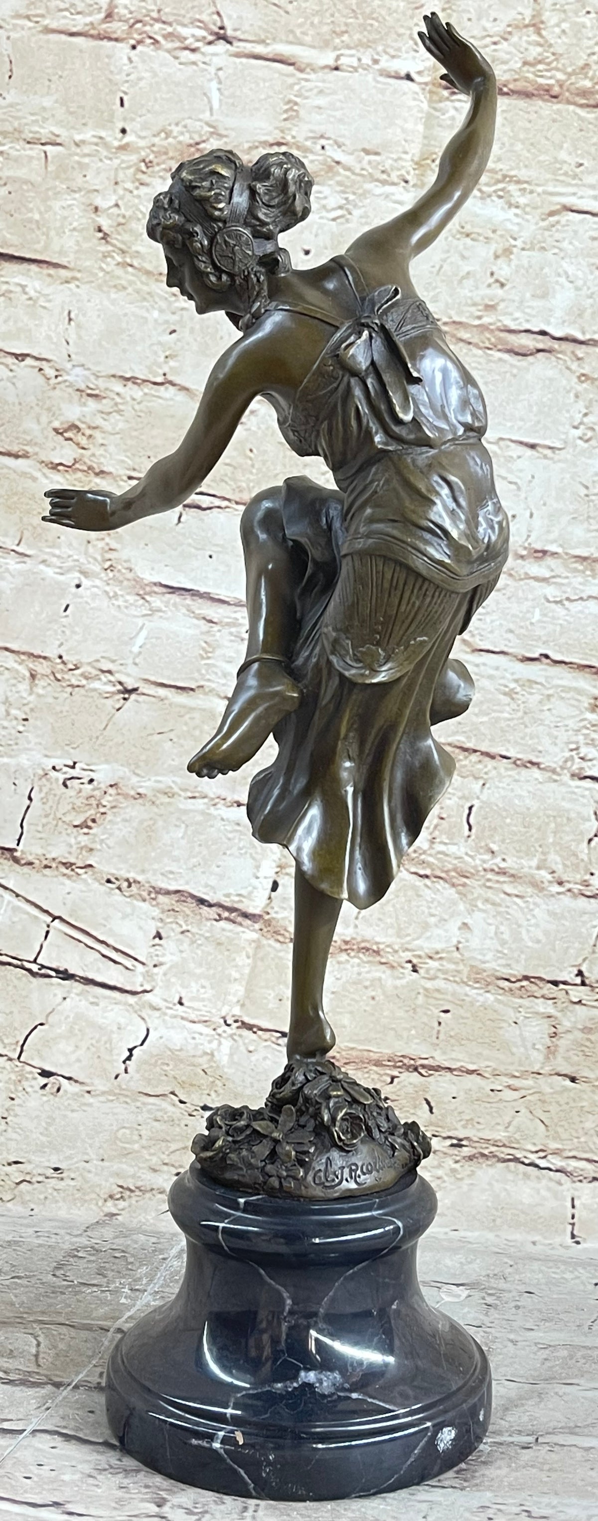CLAIRE COLINET FRENCH LOST WAX DANCER BRONZE SCULPTURE HOT CAST FIGURI ...