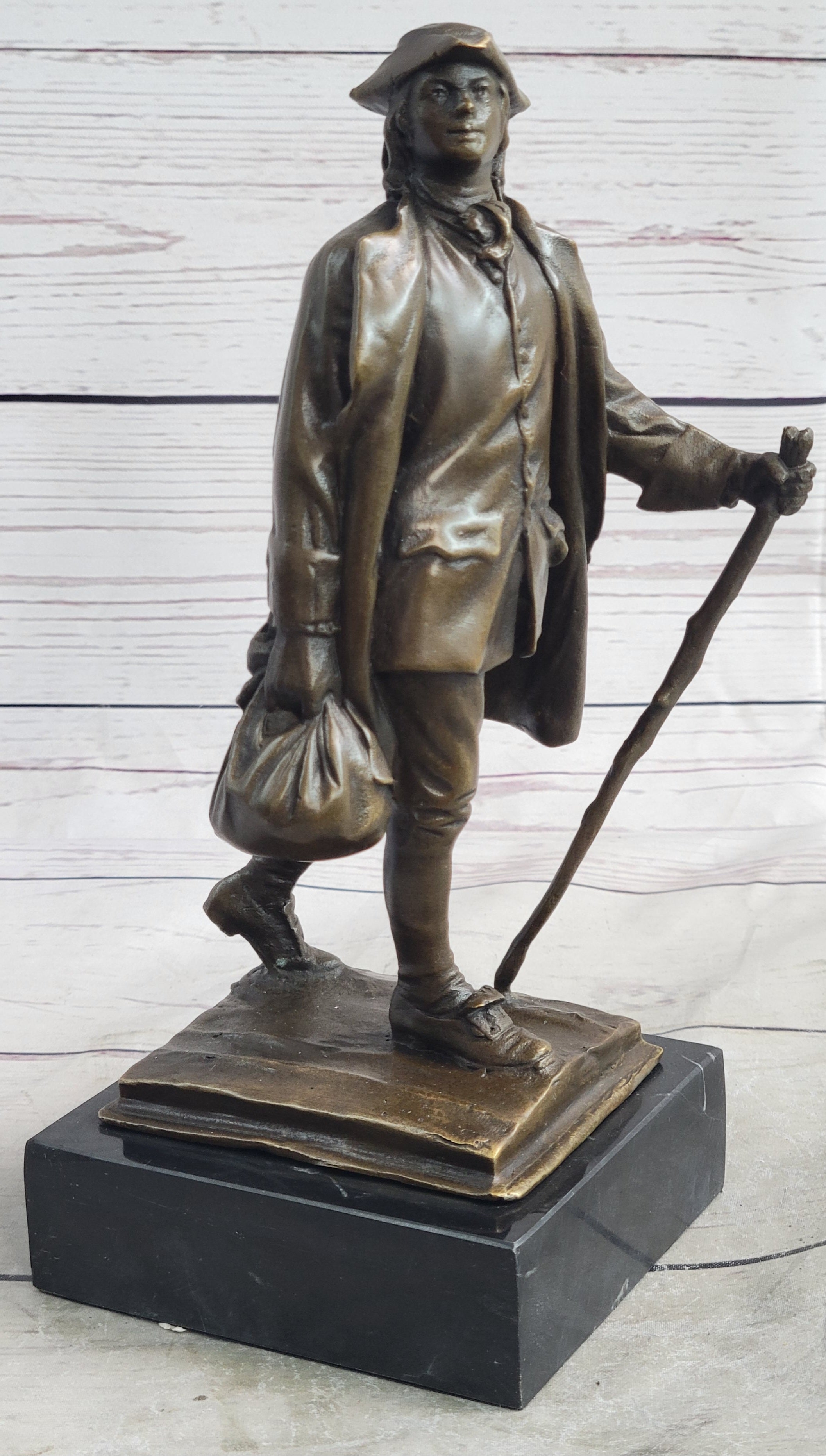Benjamin Franklin Walking Stick UPENN Bronze Statue Sculpture Figure 1