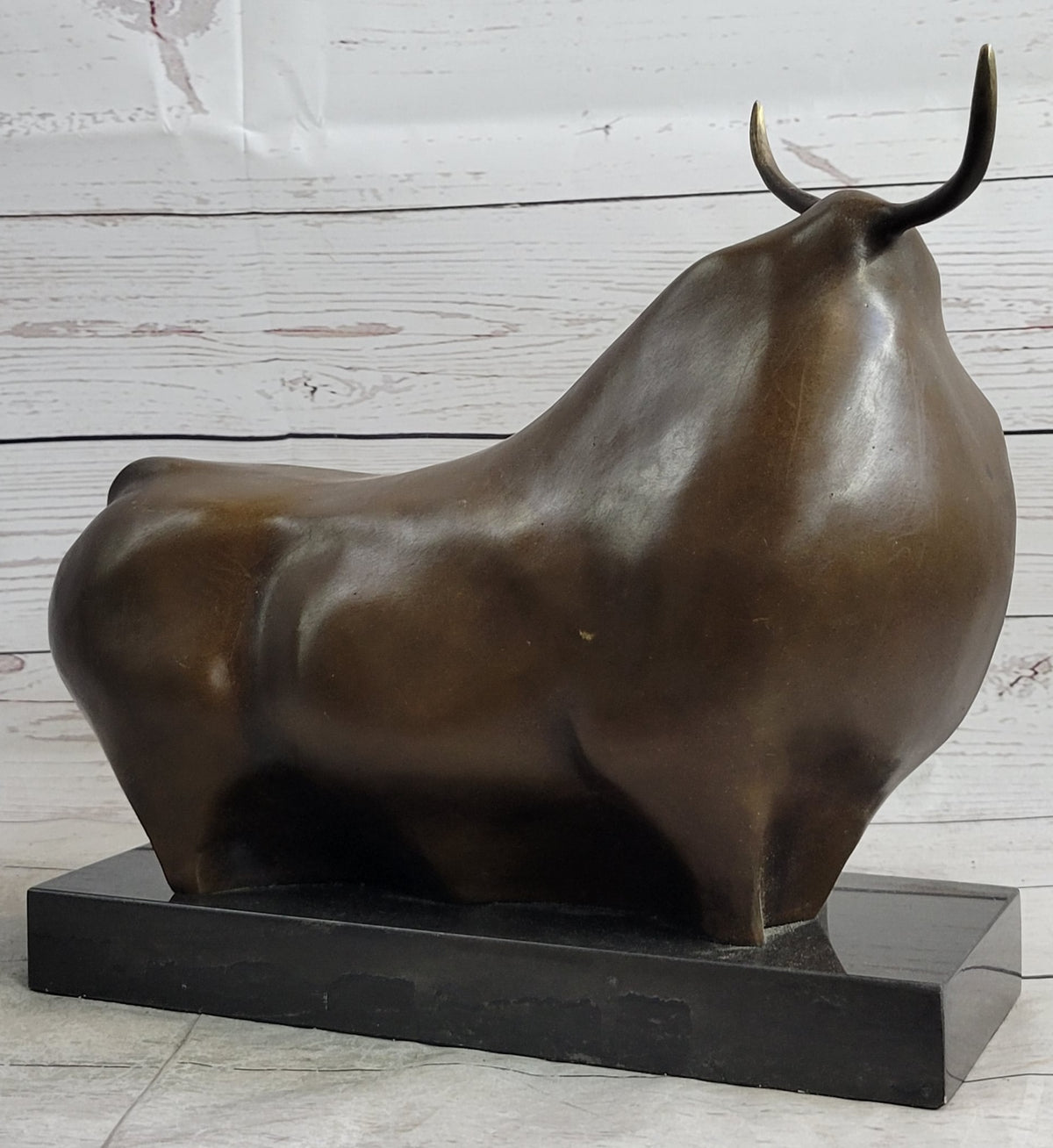 Abstract Modern Art Classic Botero Bull Handcrafted Bronze Sculpture F ...