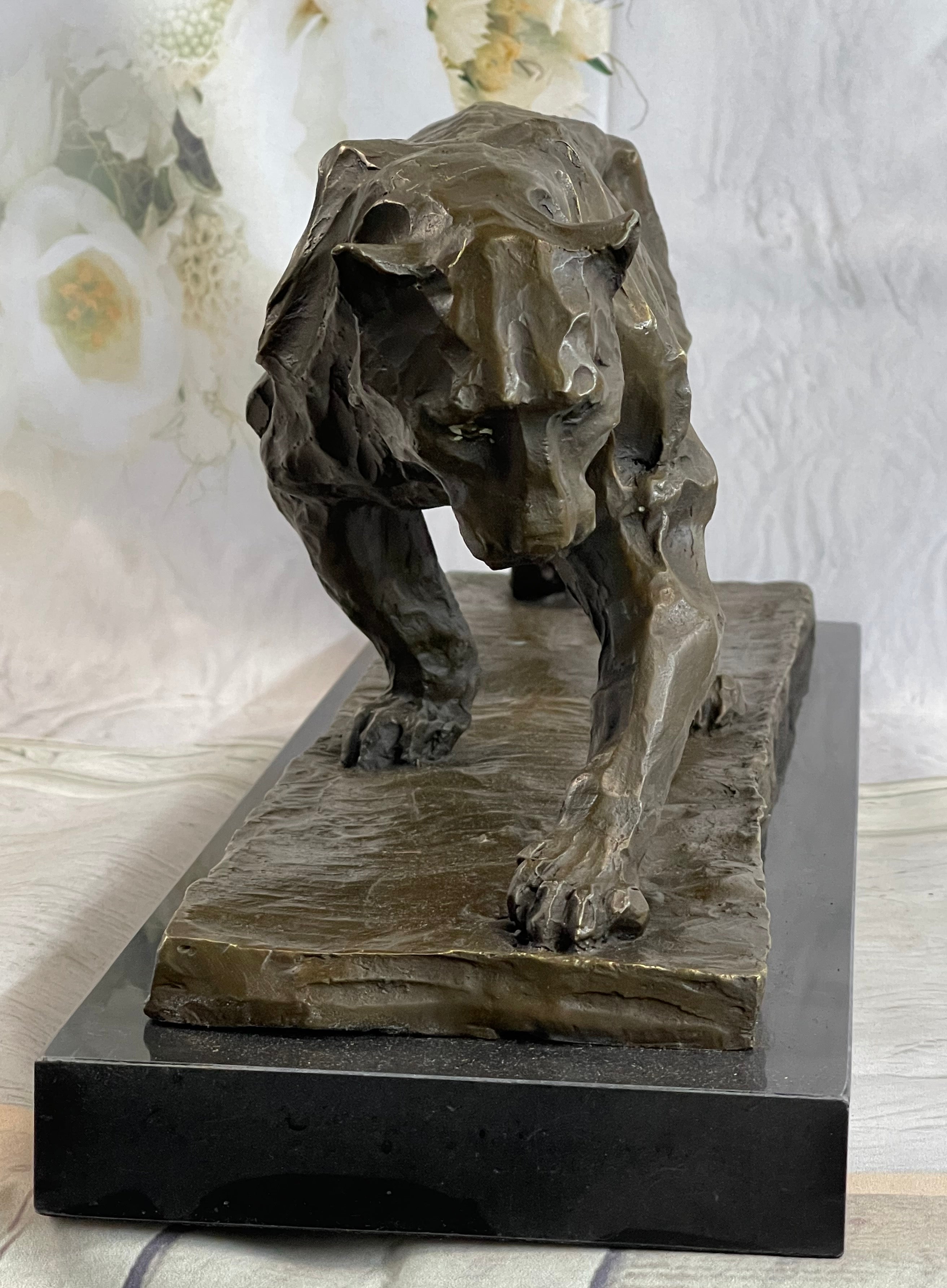 Bugatti Tiger Bronze Statue Intricately Detailed Wildlife Figure for  Discerning