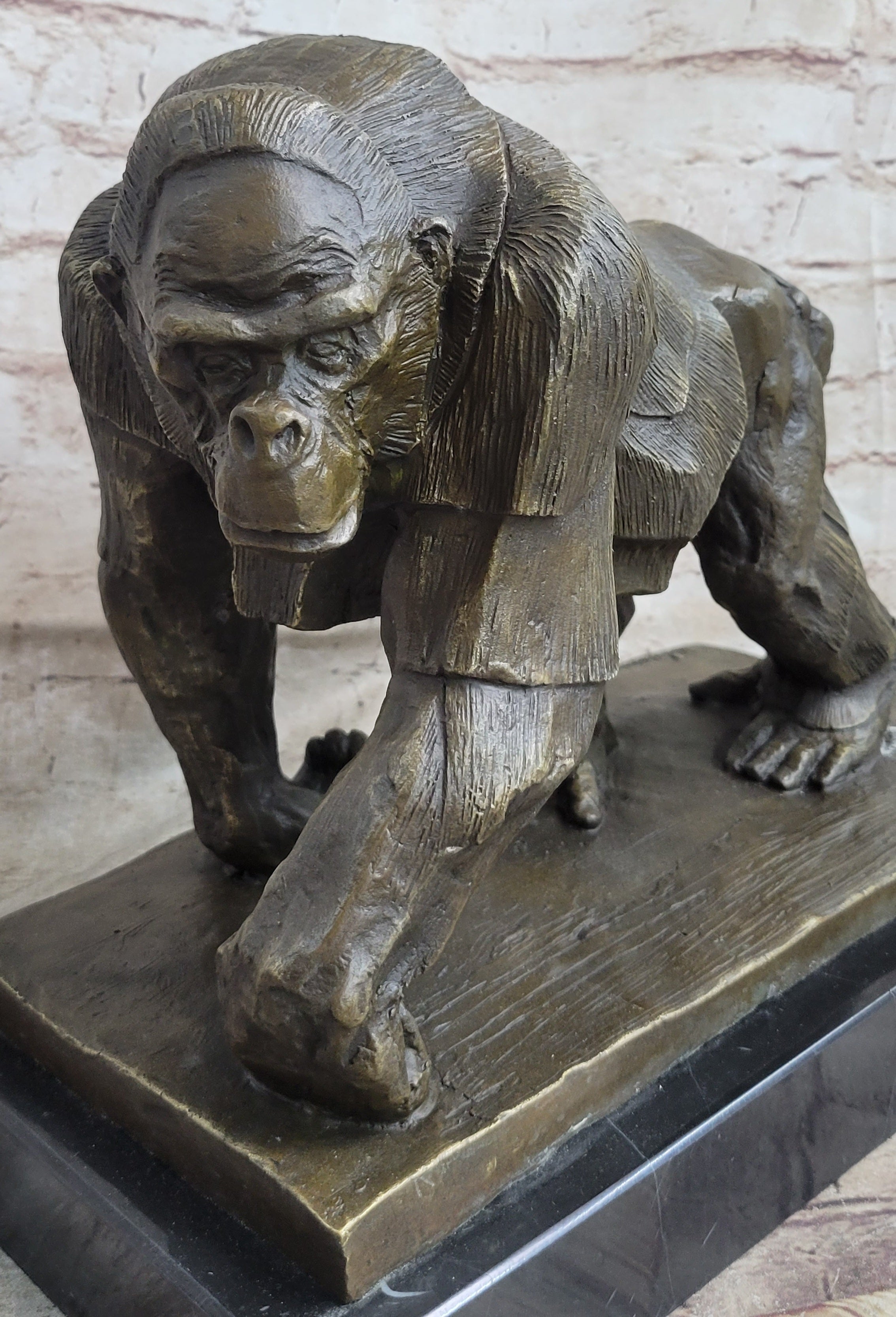 Bronze Gorilla Sculpture - Caswell Sculpture