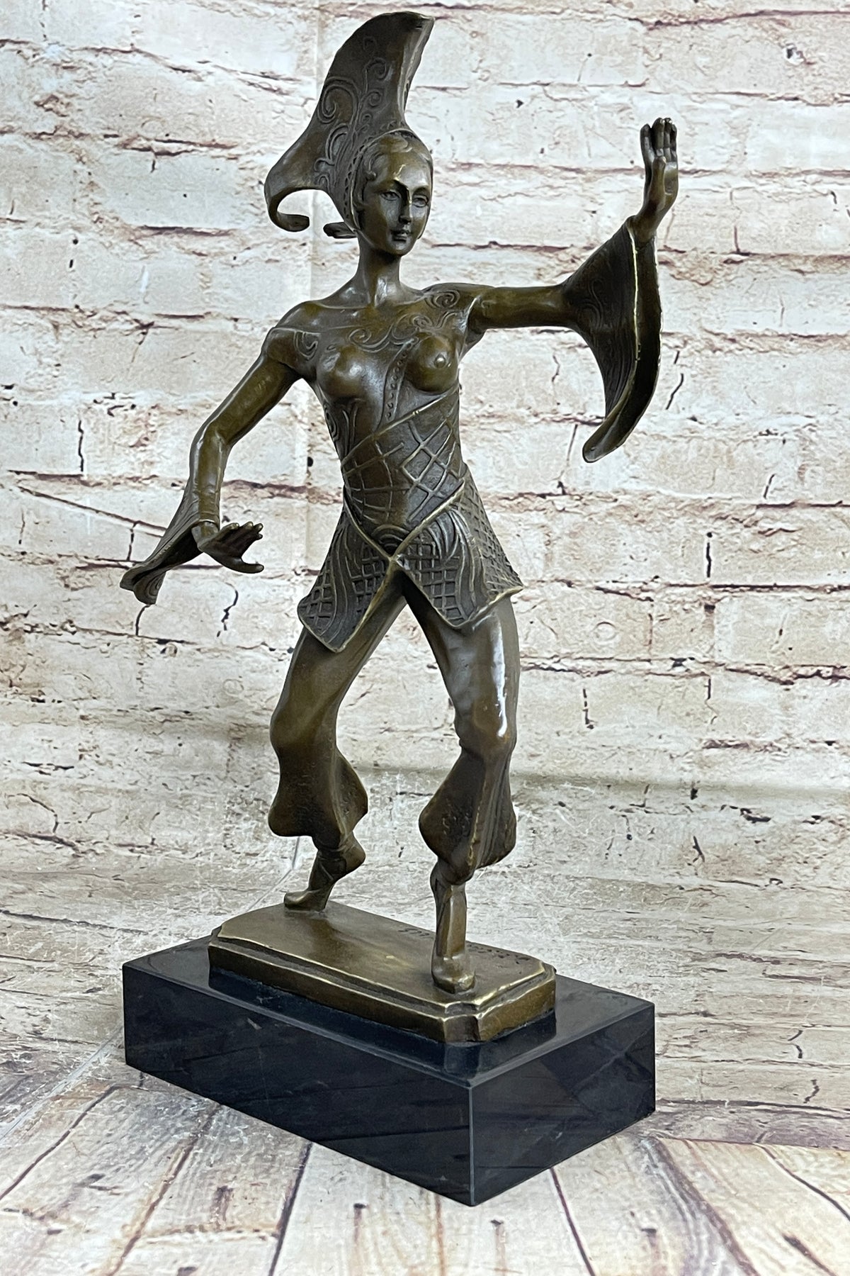 Dimitri Chiparus Signed Bronze Sculpture Art Deco Dimitri Chiparus Footsteps Figurine 3 ...