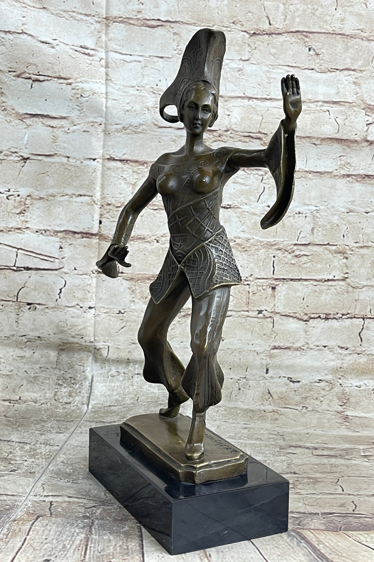 Dimitri Chiparus Signed Bronze Sculpture Art Deco Dimitri Chiparus Footsteps Figurine 3 ...