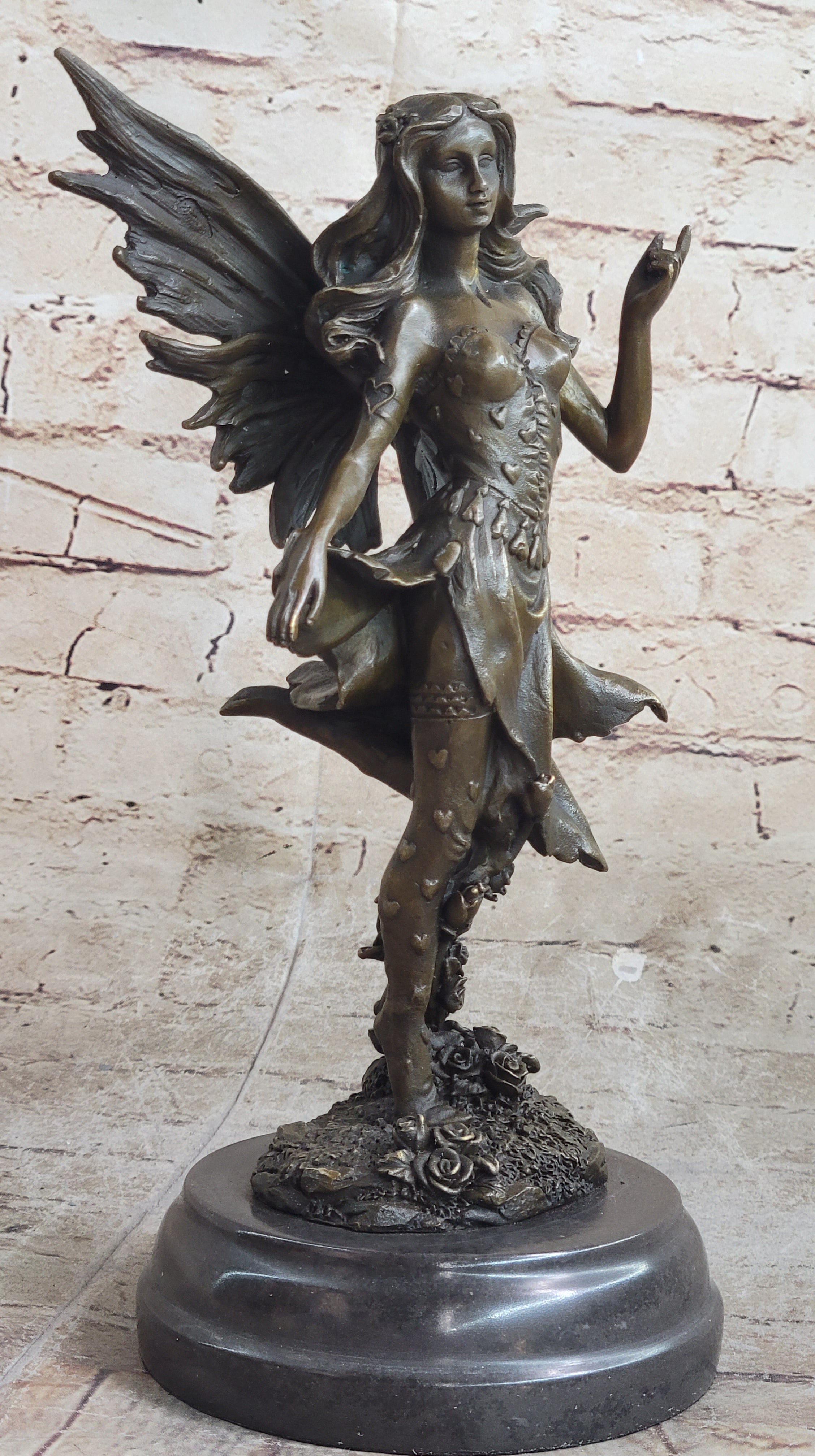 Handmade Bronze Sculpture Statue Fairy / Mythical Nude Fairy Mythical