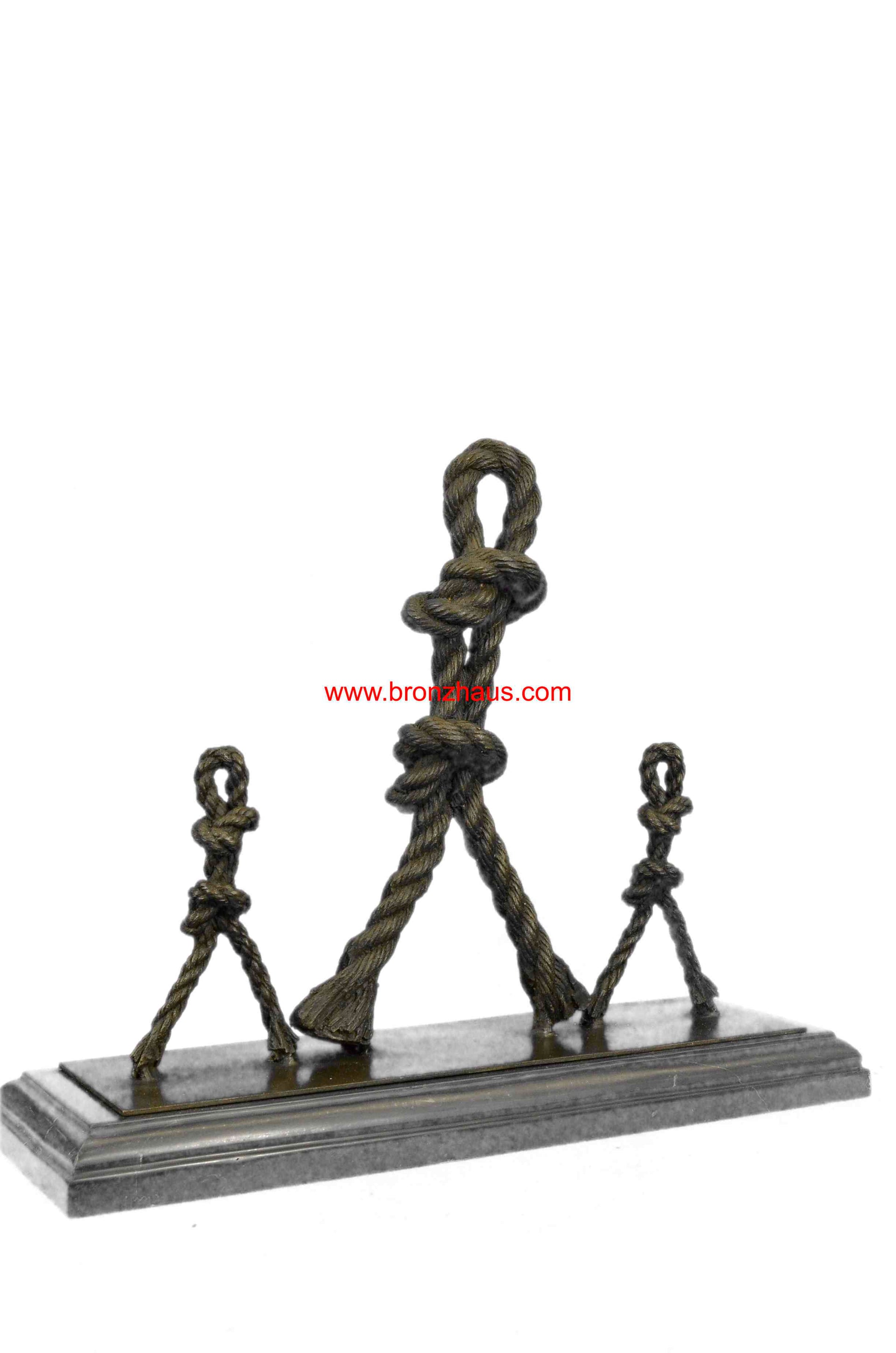 Signed Original French Artist Jean Patoue Dancing Ropes Bronze Sculptu ...