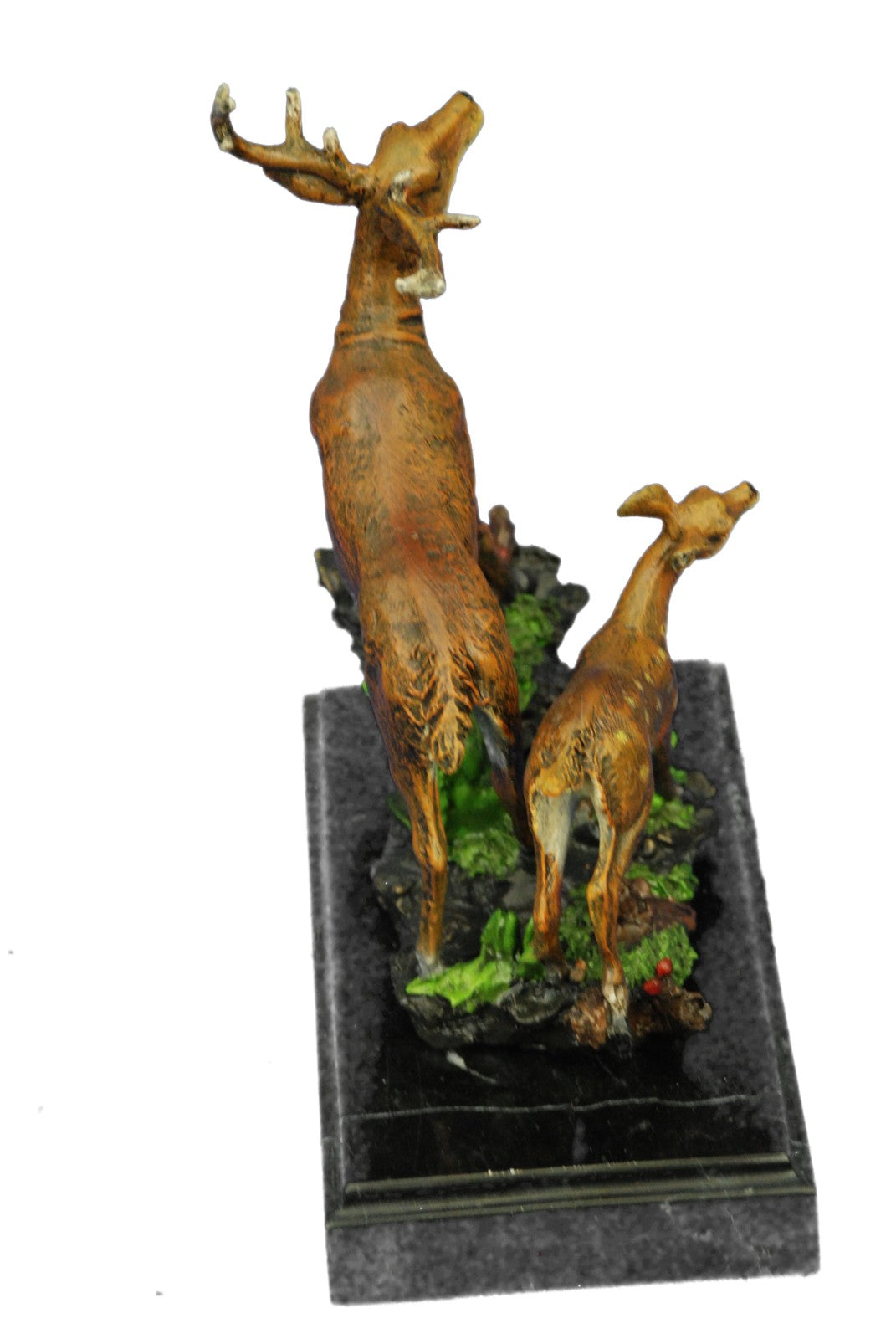 Bronze Sculpture Deer Fawn Stag Buck Family Decor Statue Figurine Figure  Decor