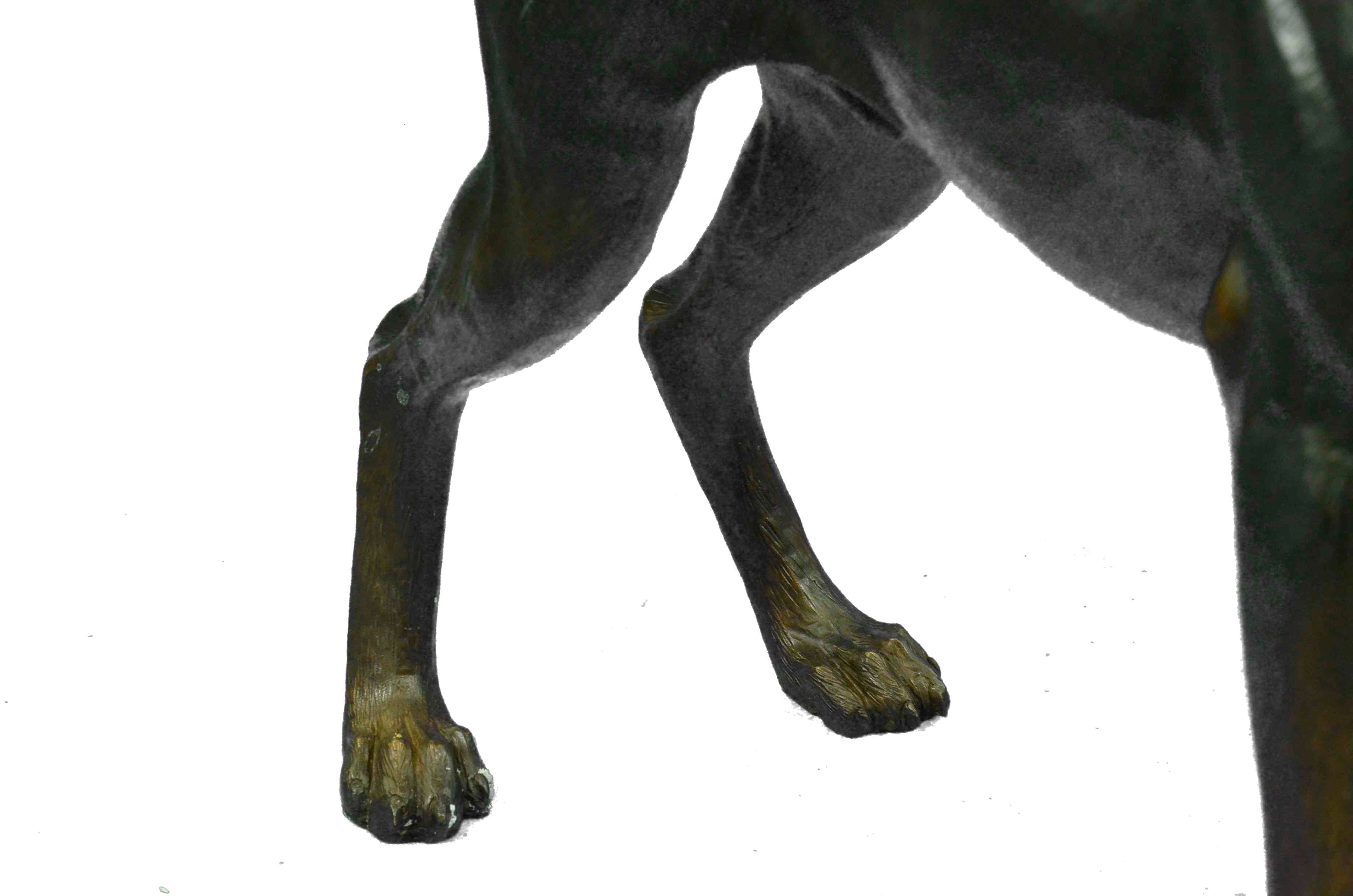 Visual Reference: Life Size Doberman Dog Garden Home Decoration Indoor Outdoor Bronze